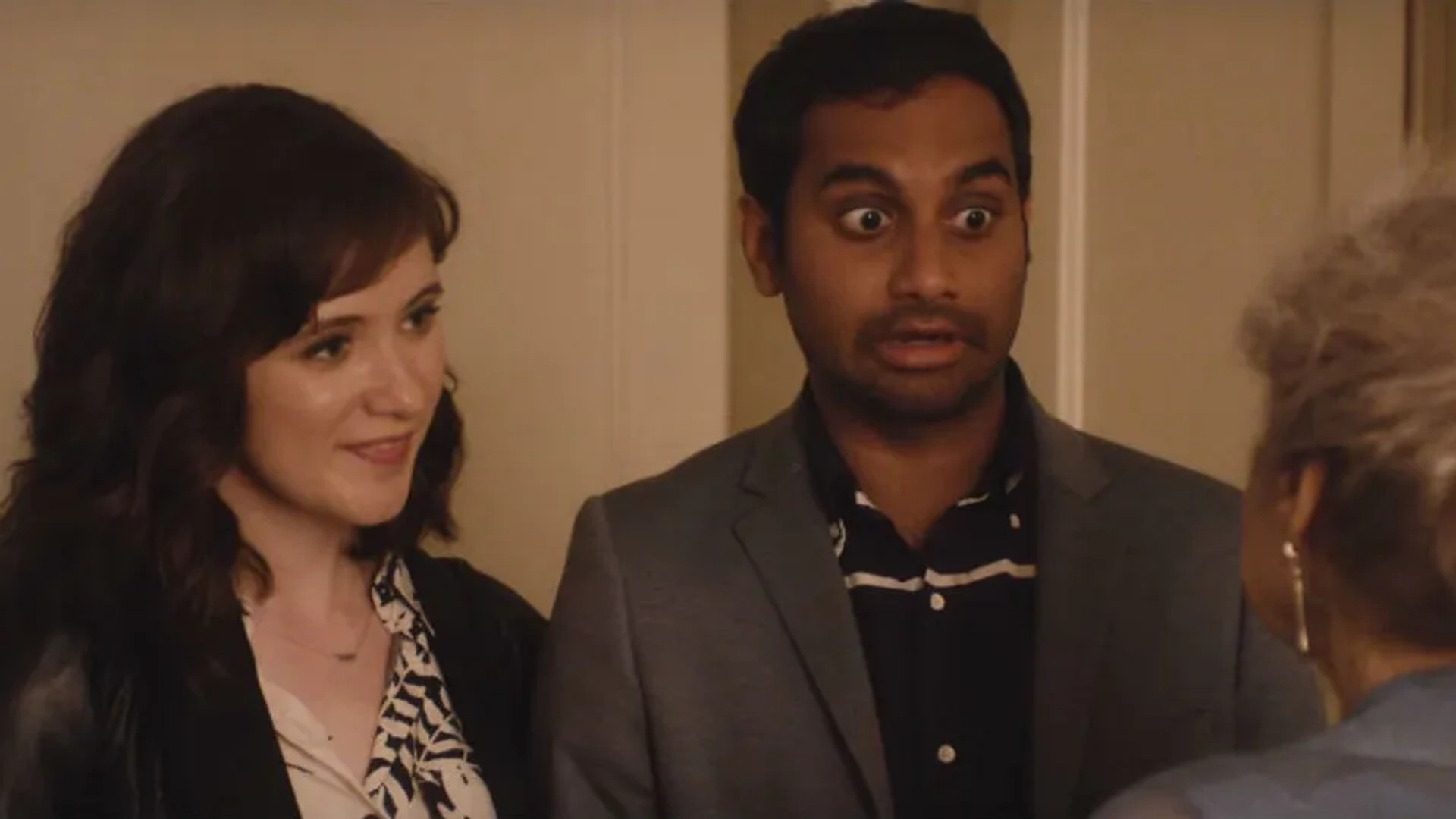 Lynn Cohen, Aziz Ansari, and Noël Wells in Master of None (2015)