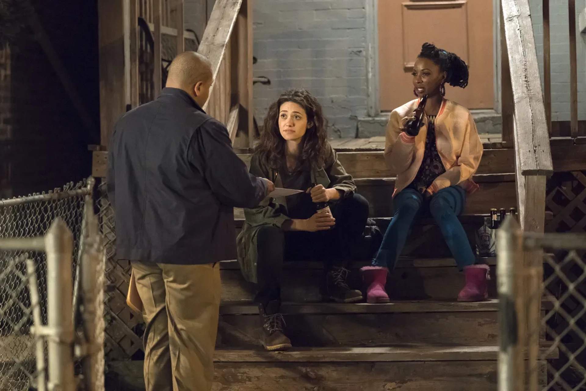 Emmy Rossum and Shanola Hampton in Shameless (2011)