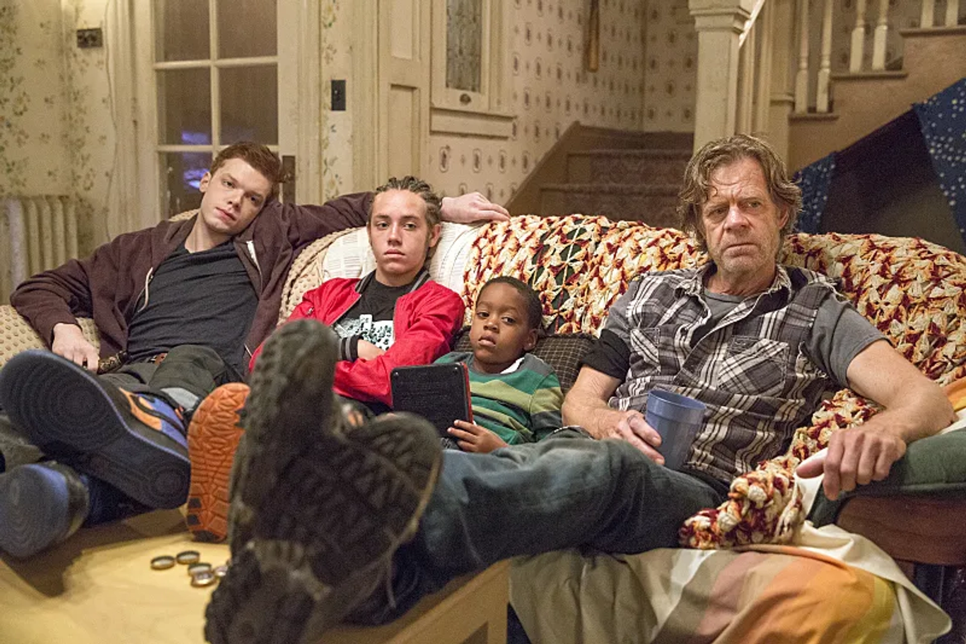 William H. Macy, Cameron Monaghan, Ethan Cutkosky, and Brenden Sims in Shameless (2011)