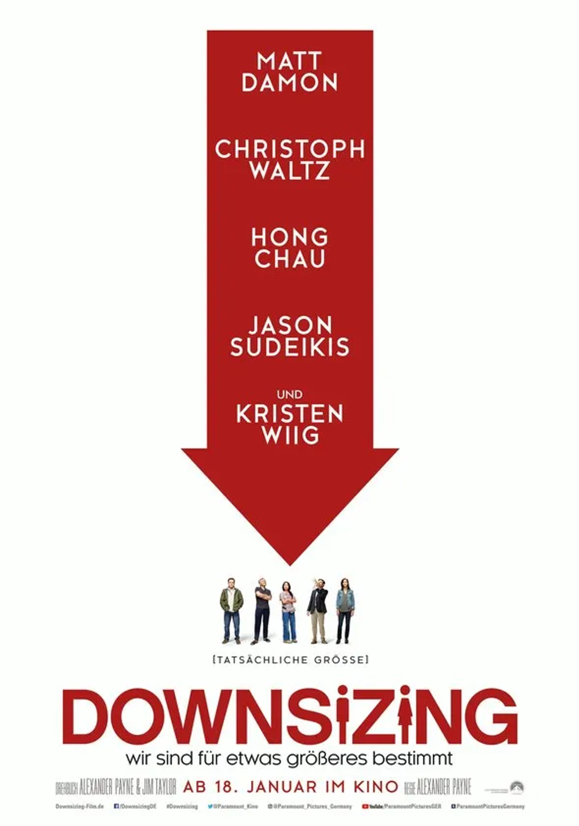 Matt Damon, Jason Sudeikis, Christoph Waltz, Kristen Wiig, and Hong Chau in Downsizing (2017)