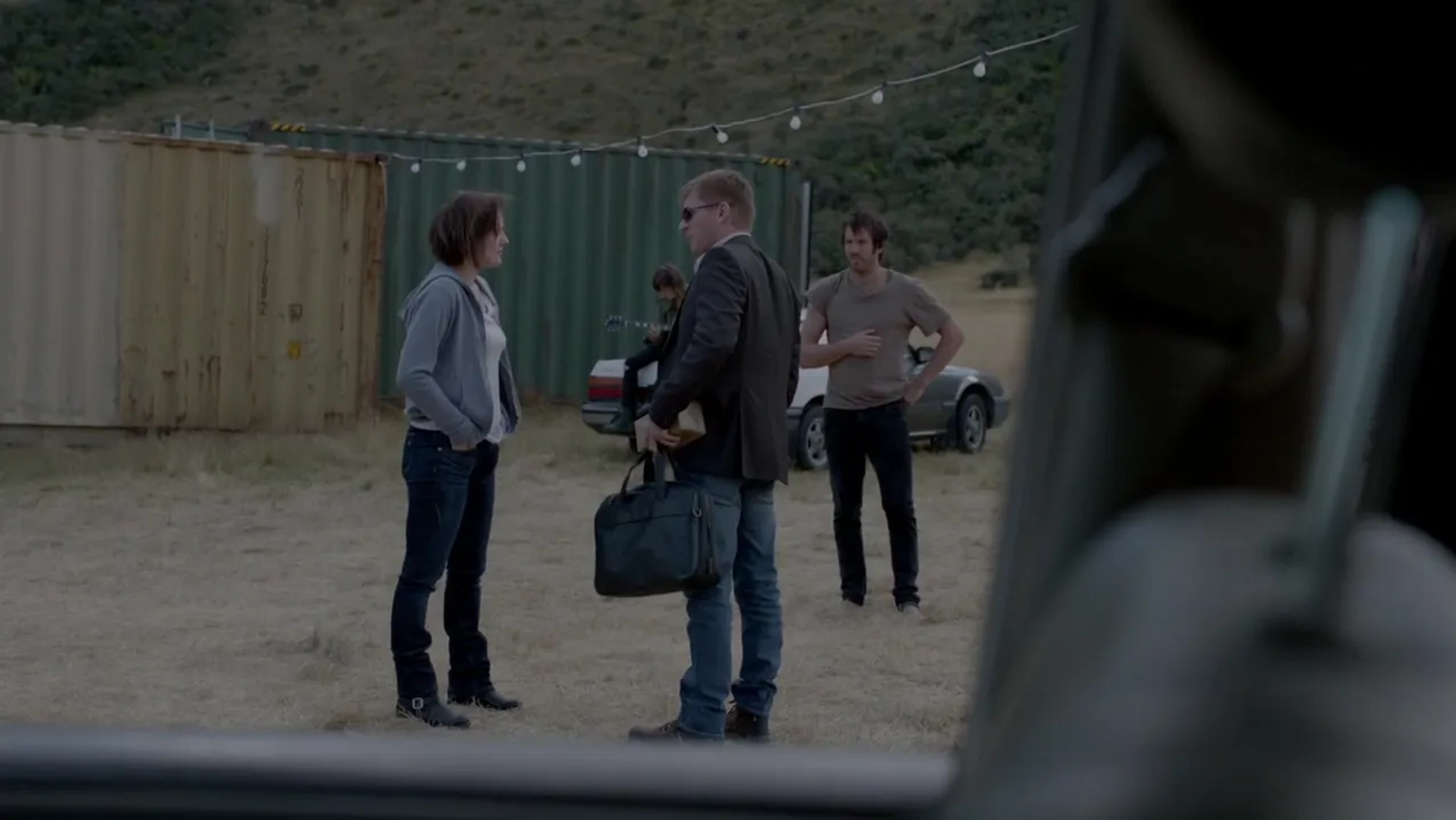 Elisabeth Moss, David Wenham, Thomas M. Wright, and Georgi Kay in Top of the Lake (2013)