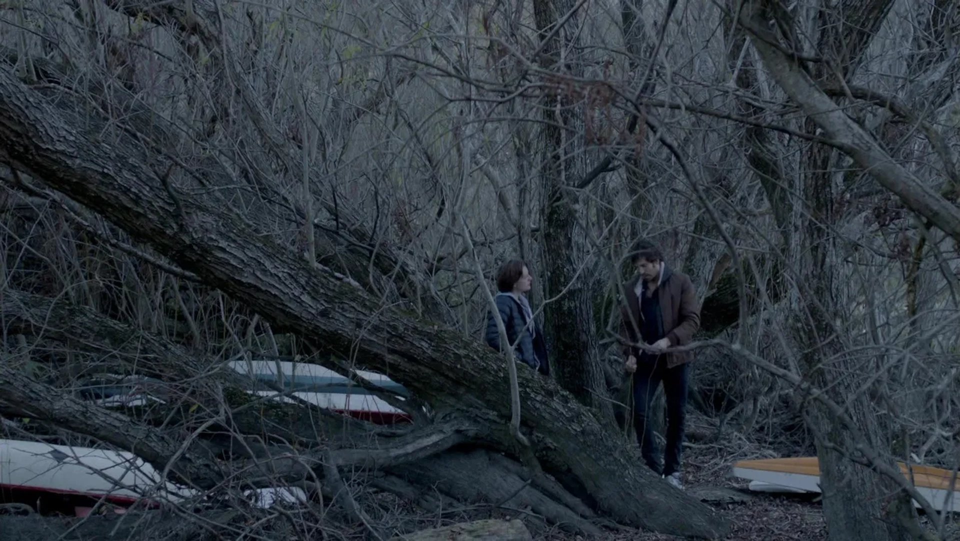 Elisabeth Moss and Thomas M. Wright in Top of the Lake (2013)