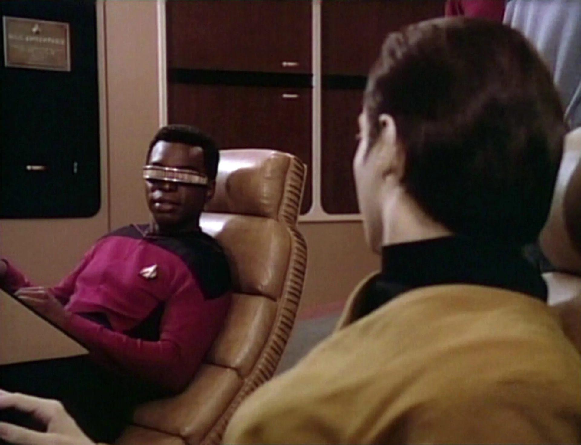 Brent Spiner and LeVar Burton in Star Trek: The Next Generation (1987)