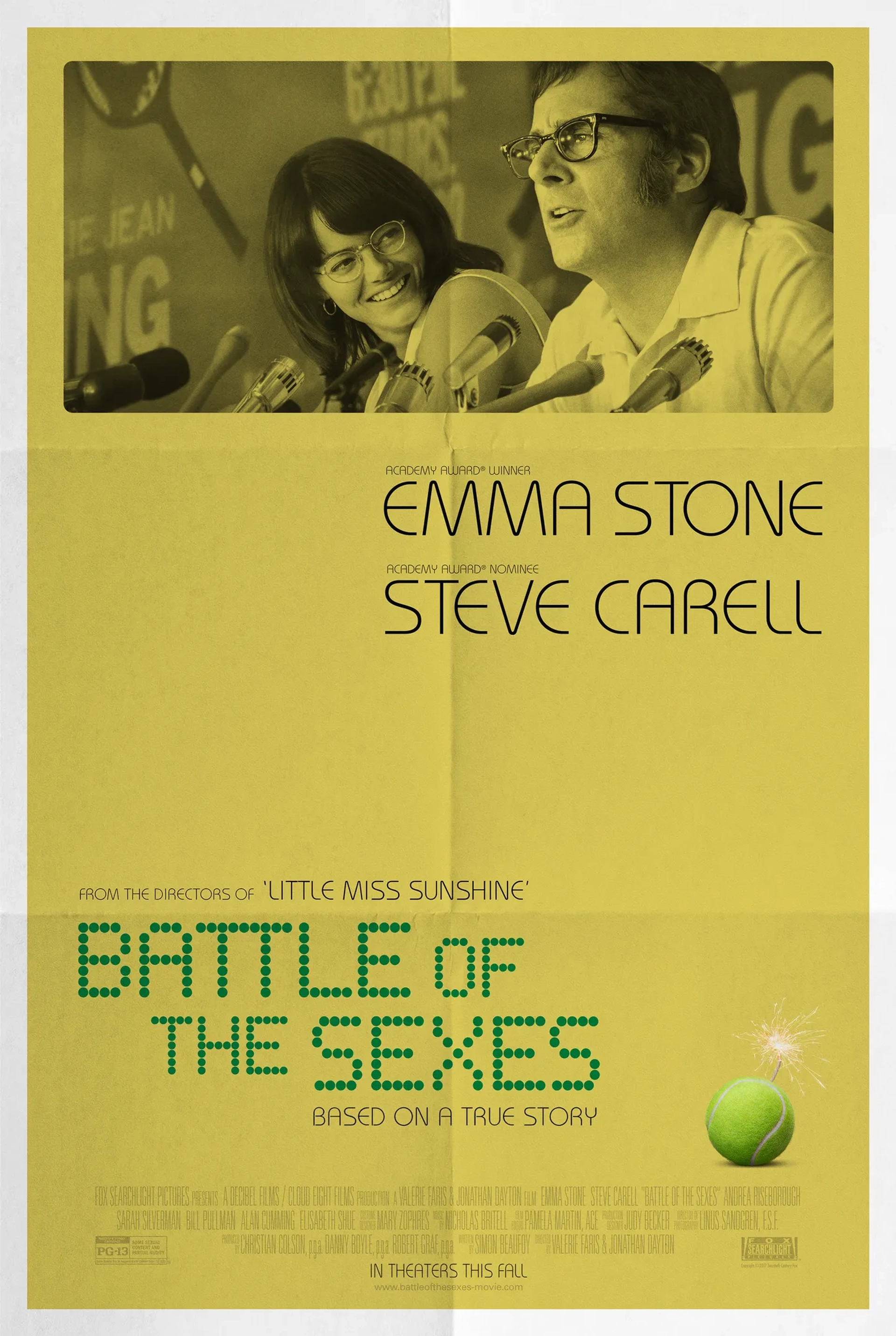 Steve Carell and Emma Stone in Battle of the Sexes (2017)