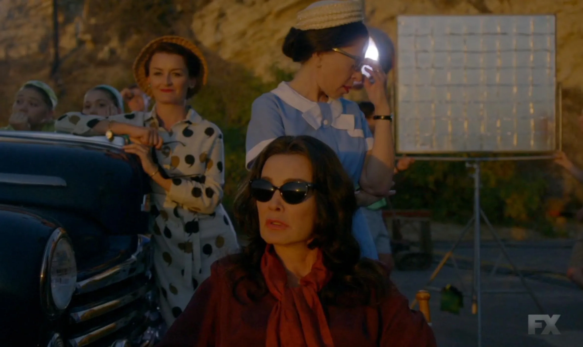 Jessica Lange, Jackie Hoffman, and Alison Wright in Feud (2017)