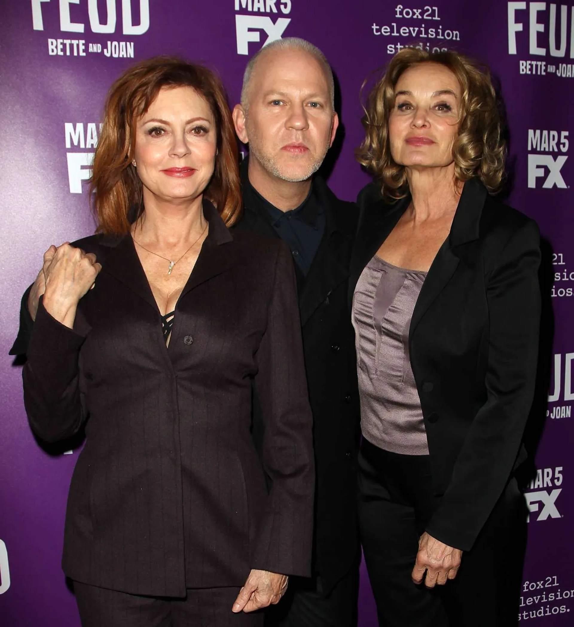 Susan Sarandon, Jessica Lange, and Ryan Murphy at an event for Feud (2017)