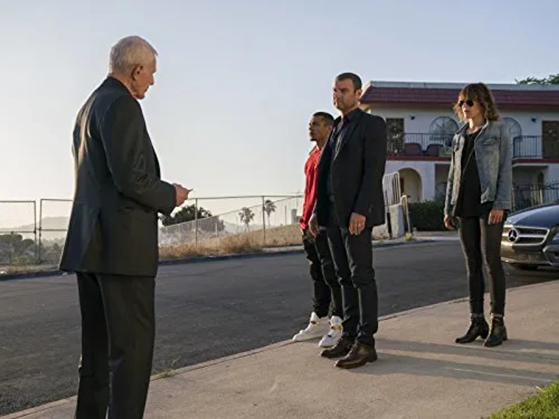 Liev Schreiber, Raymond J. Barry, Kate Moennig, and Ismael Cruz Cordova in Ray Donovan (2013)