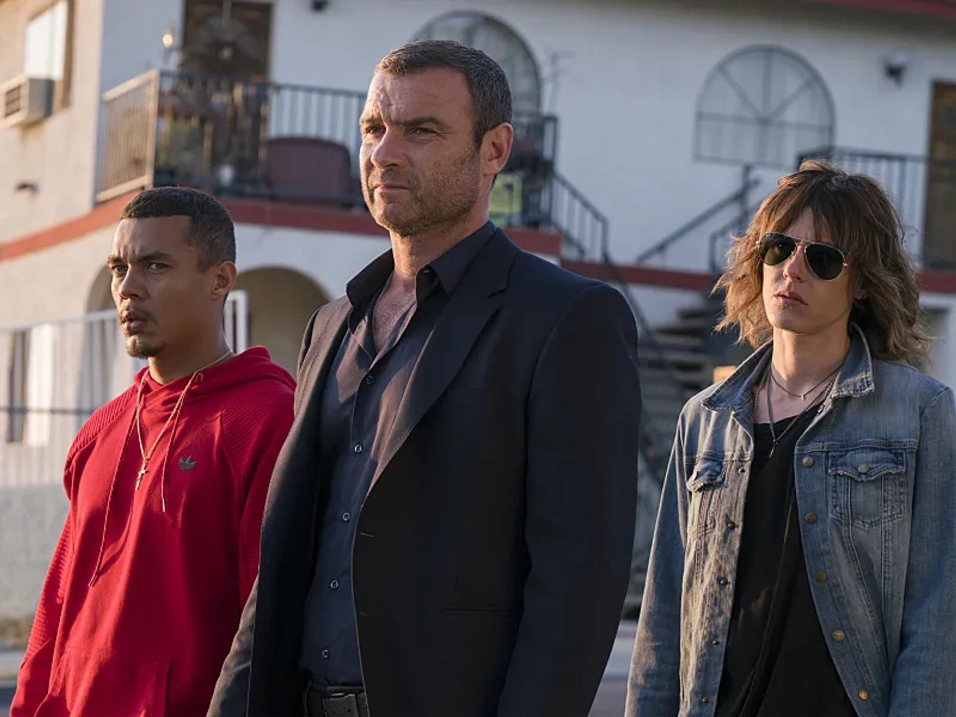 Liev Schreiber, Kate Moennig, and Ismael Cruz Cordova in Ray Donovan (2013)