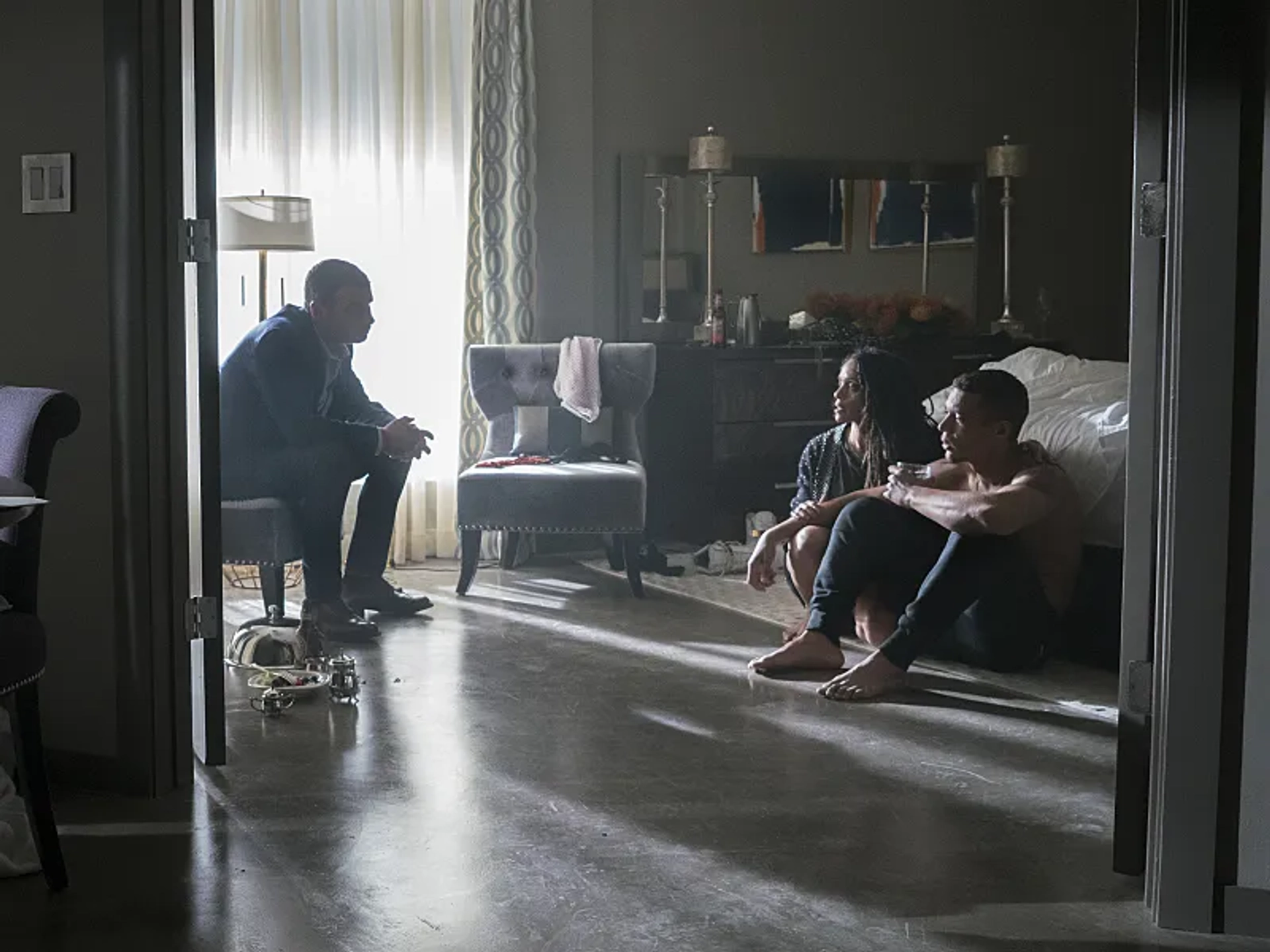 Liev Schreiber, Lisa Bonet, and Ismael Cruz Cordova in Ray Donovan (2013)