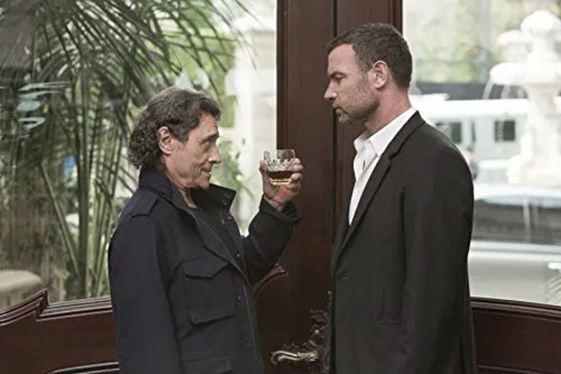 Liev Schreiber and Ian McShane in Ray Donovan (2013)