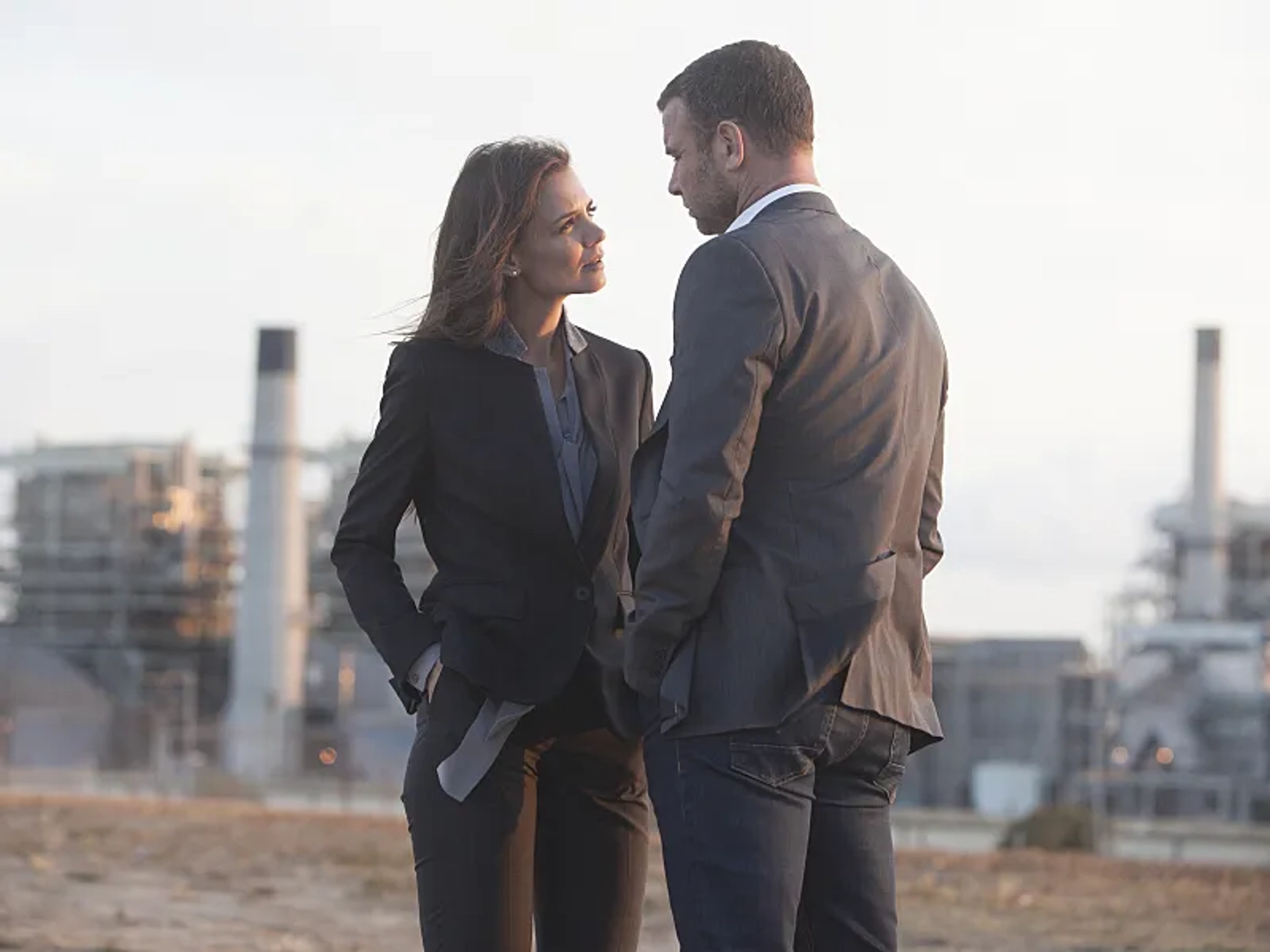 Liev Schreiber and Katie Holmes in Ray Donovan (2013)