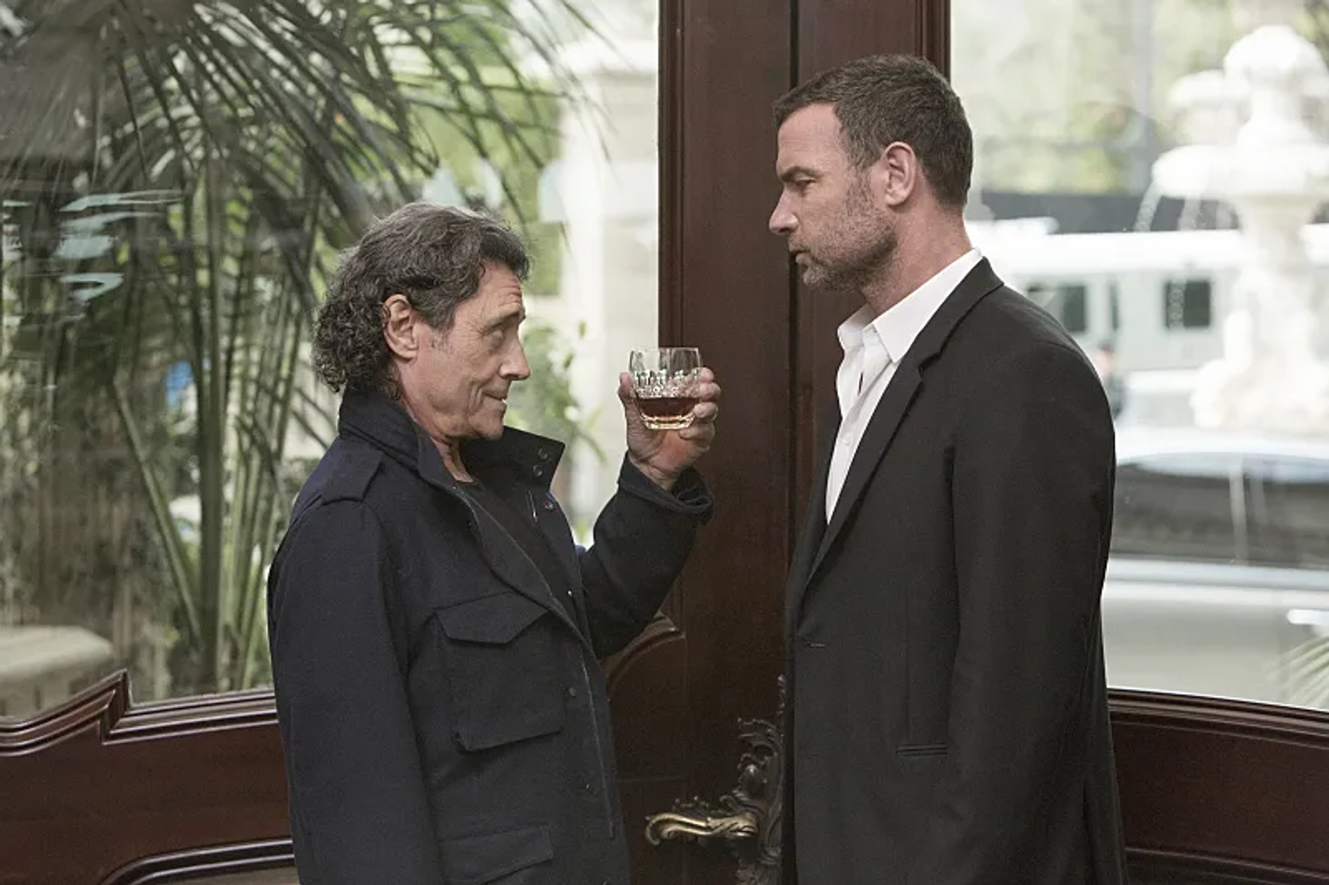 Liev Schreiber and Ian McShane in Ray Donovan (2013)