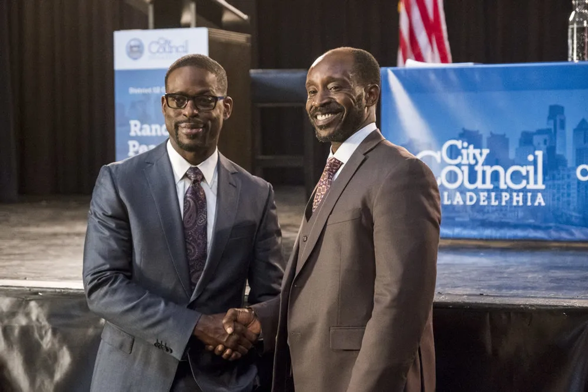 Sterling K. Brown and Rob Morgan in This Is Us (2016)