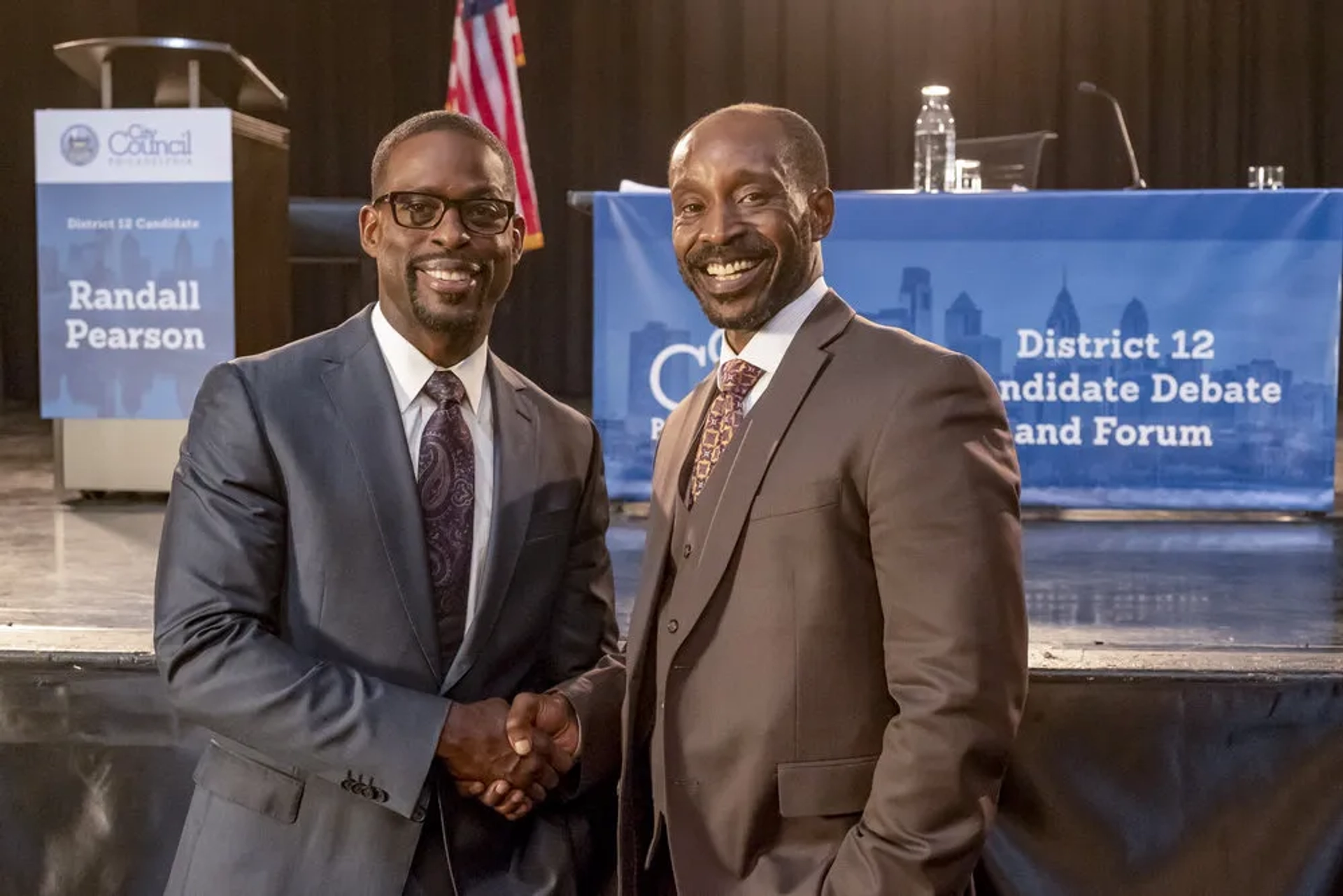 Sterling K. Brown and Rob Morgan in This Is Us (2016)