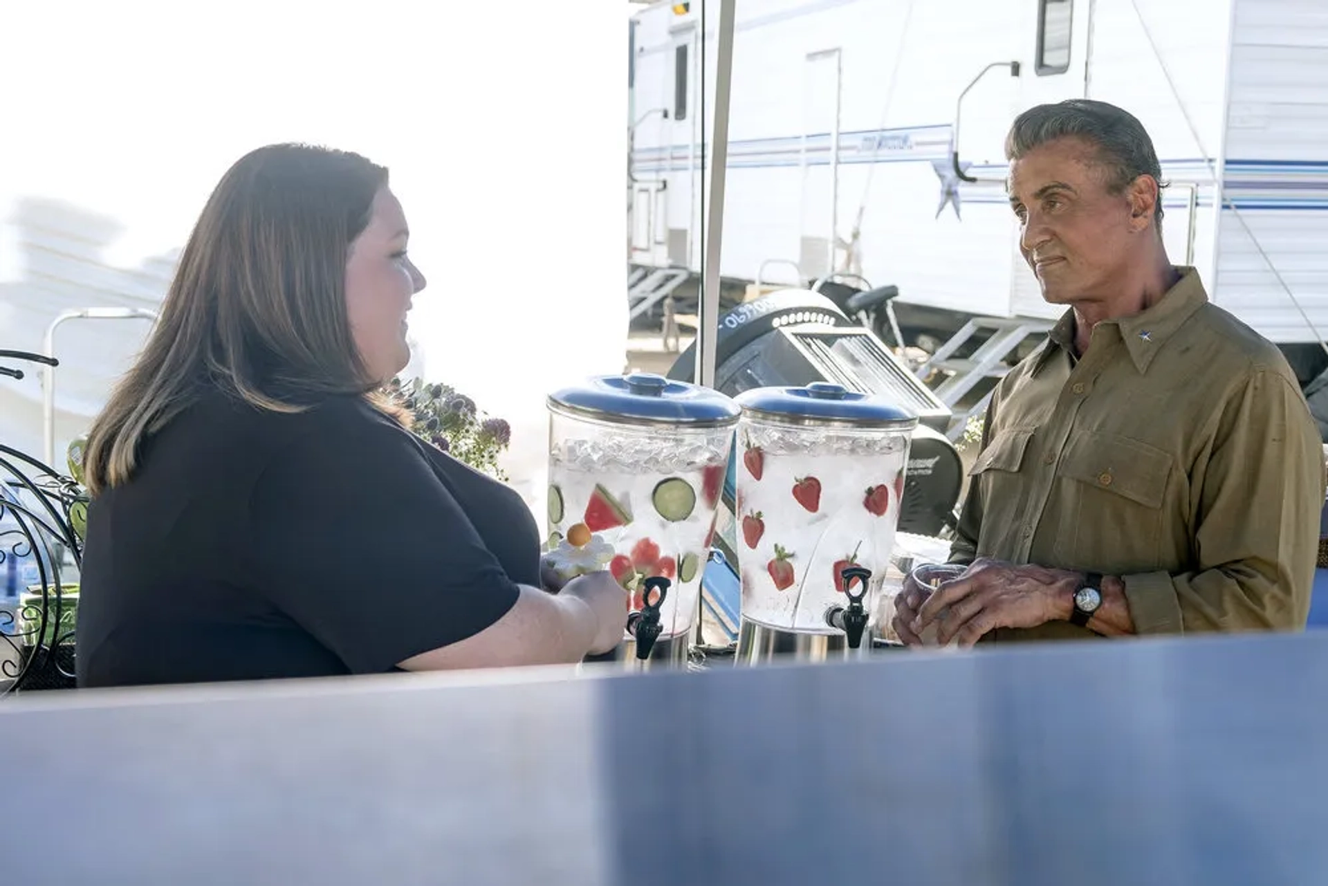 Sylvester Stallone and Chrissy Metz in This Is Us (2016)