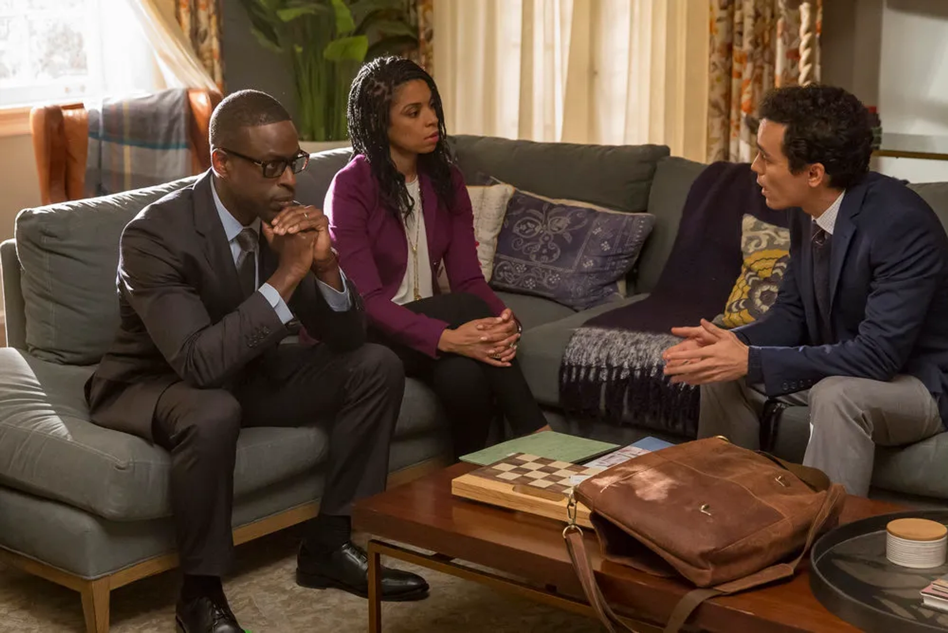 Sterling K. Brown, Susan Kelechi Watson, and Adam Roa in This Is Us (2016)