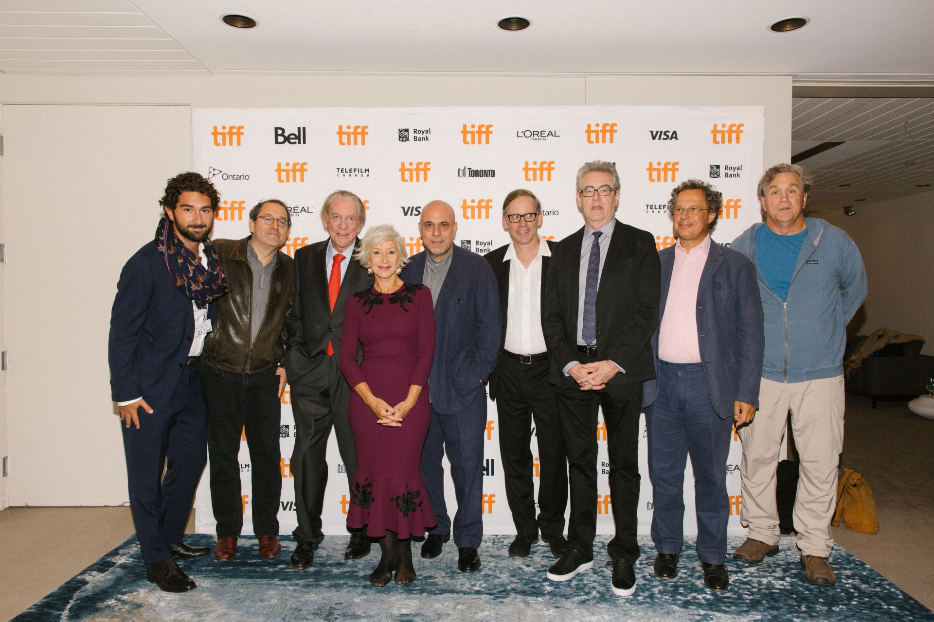 Helen Mirren, Donald Sutherland, Michael Barker, Marco Cohen, and Daniel Campos Pavoncelli at an event for The Leisure Seeker (2017)