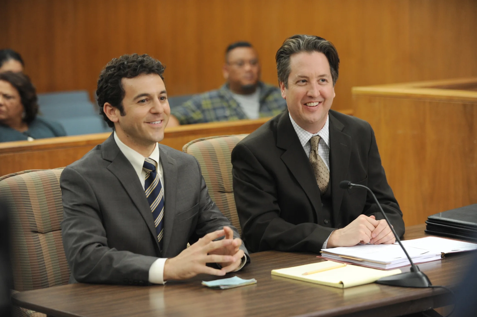 Fred Savage and Steve Little in The Grinder (2015)