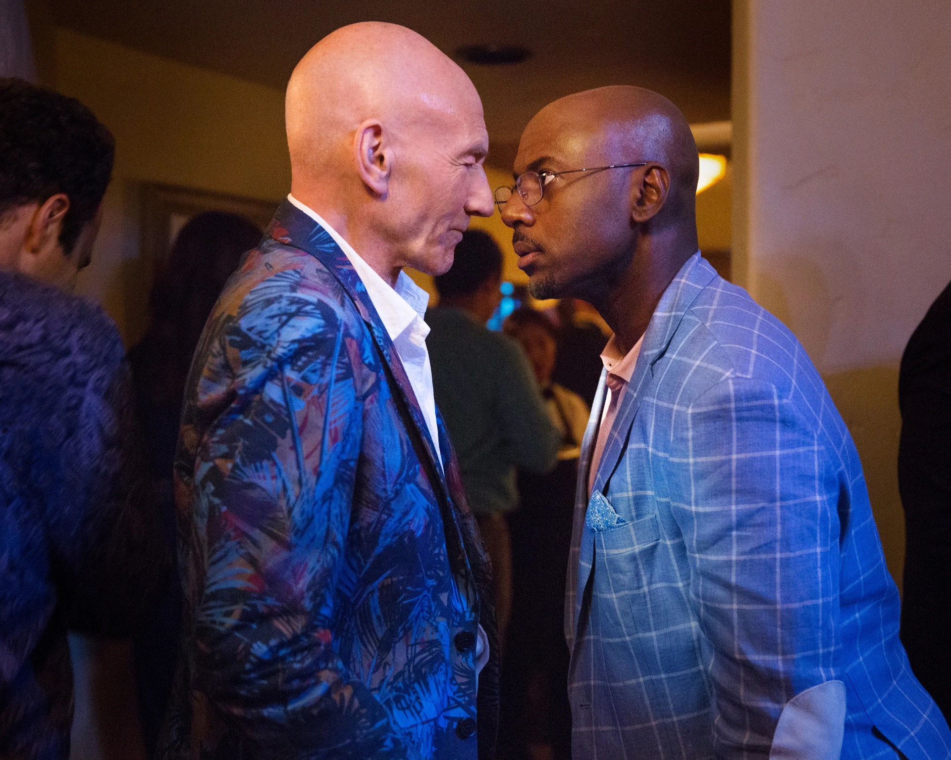 Patrick Stewart and Romany Malco in Blunt Talk (2015)