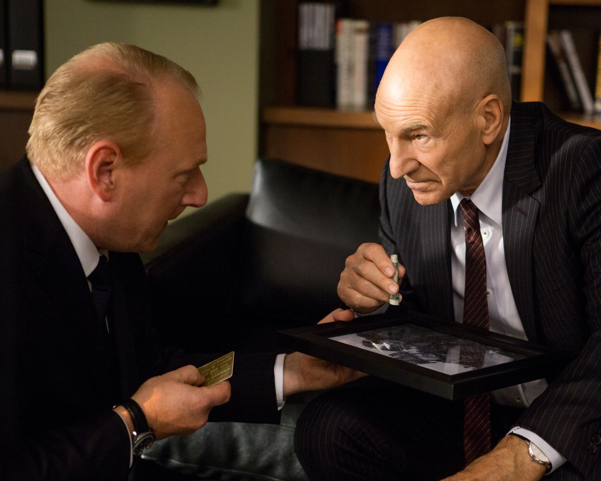 Patrick Stewart and Adrian Scarborough in Blunt Talk (2015)