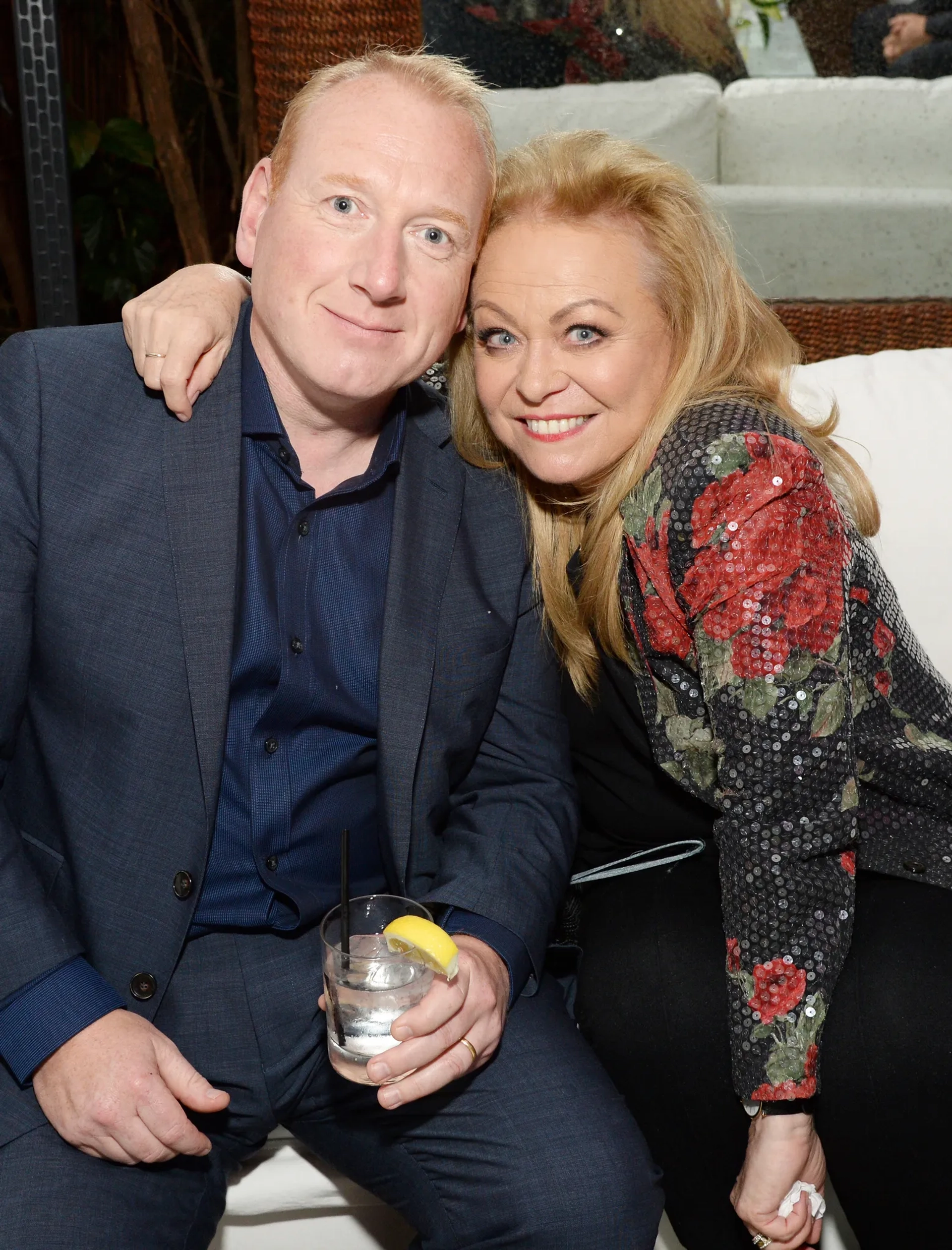 Adrian Scarborough and Jacki Weaver at an event for Blunt Talk (2015)