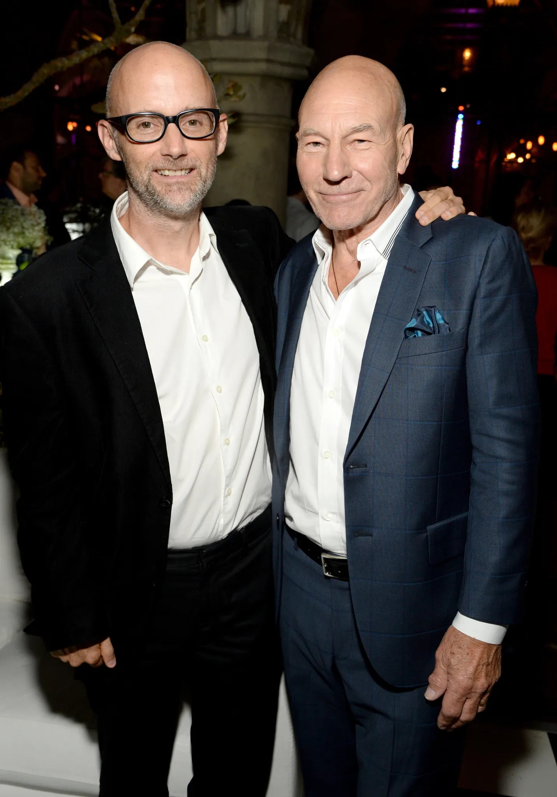 Patrick Stewart and Moby at an event for Blunt Talk (2015)