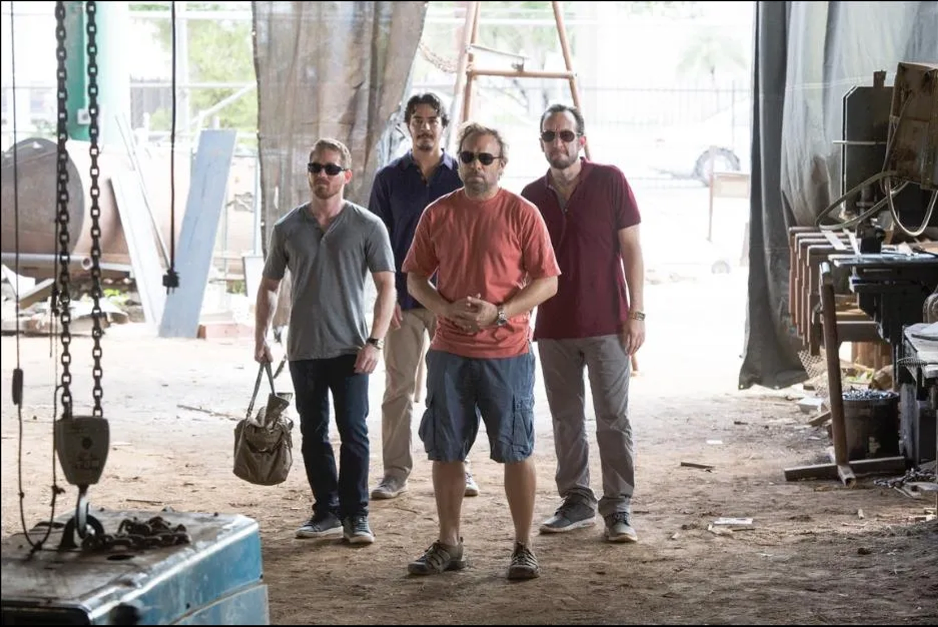 Still of Josue Gutierrez, Norbert Leo Butz, Carlos Navarro and Charlie Prince in Bloodline.