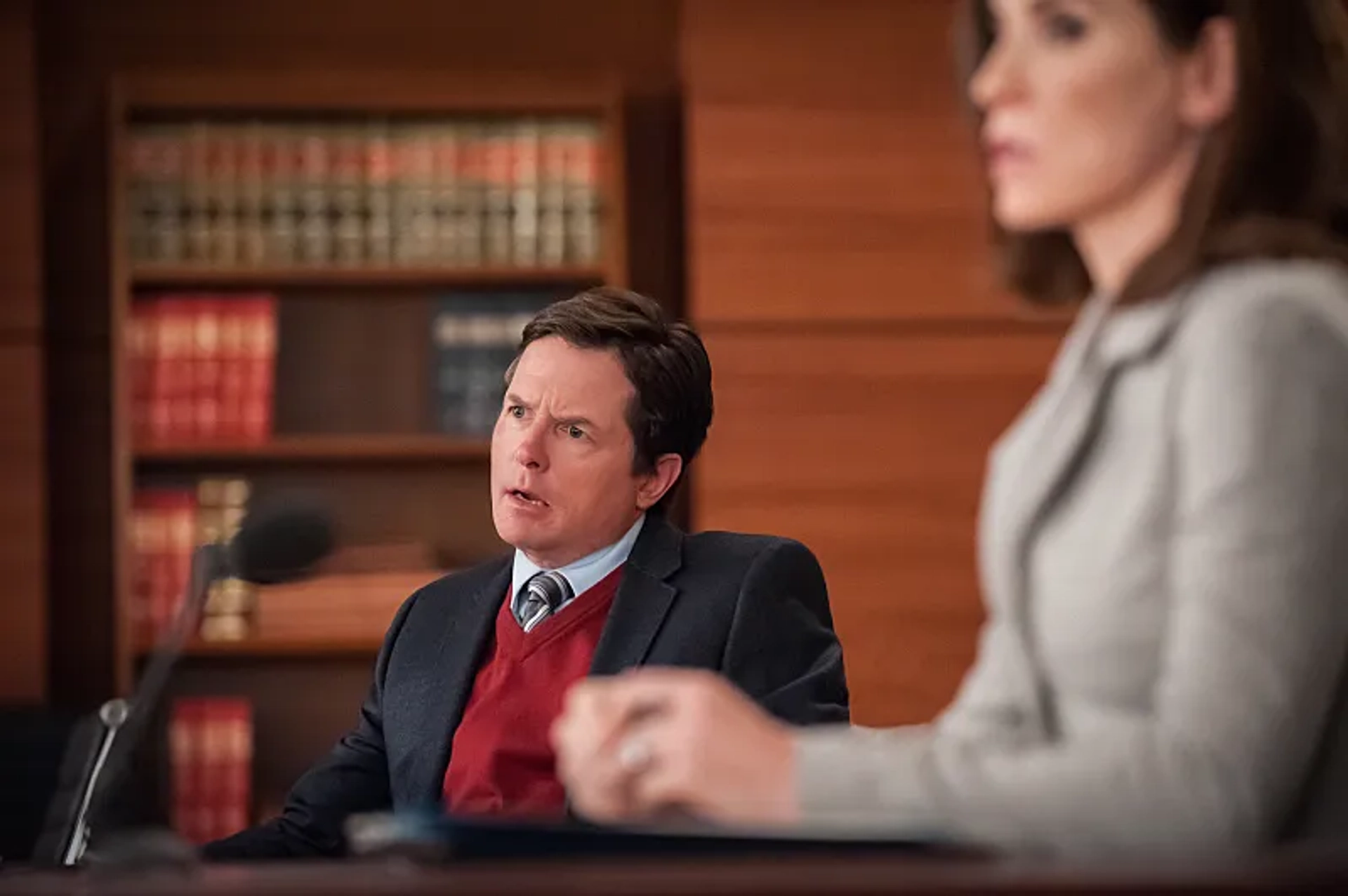 Michael J. Fox and Julianna Margulies in The Good Wife (2009)