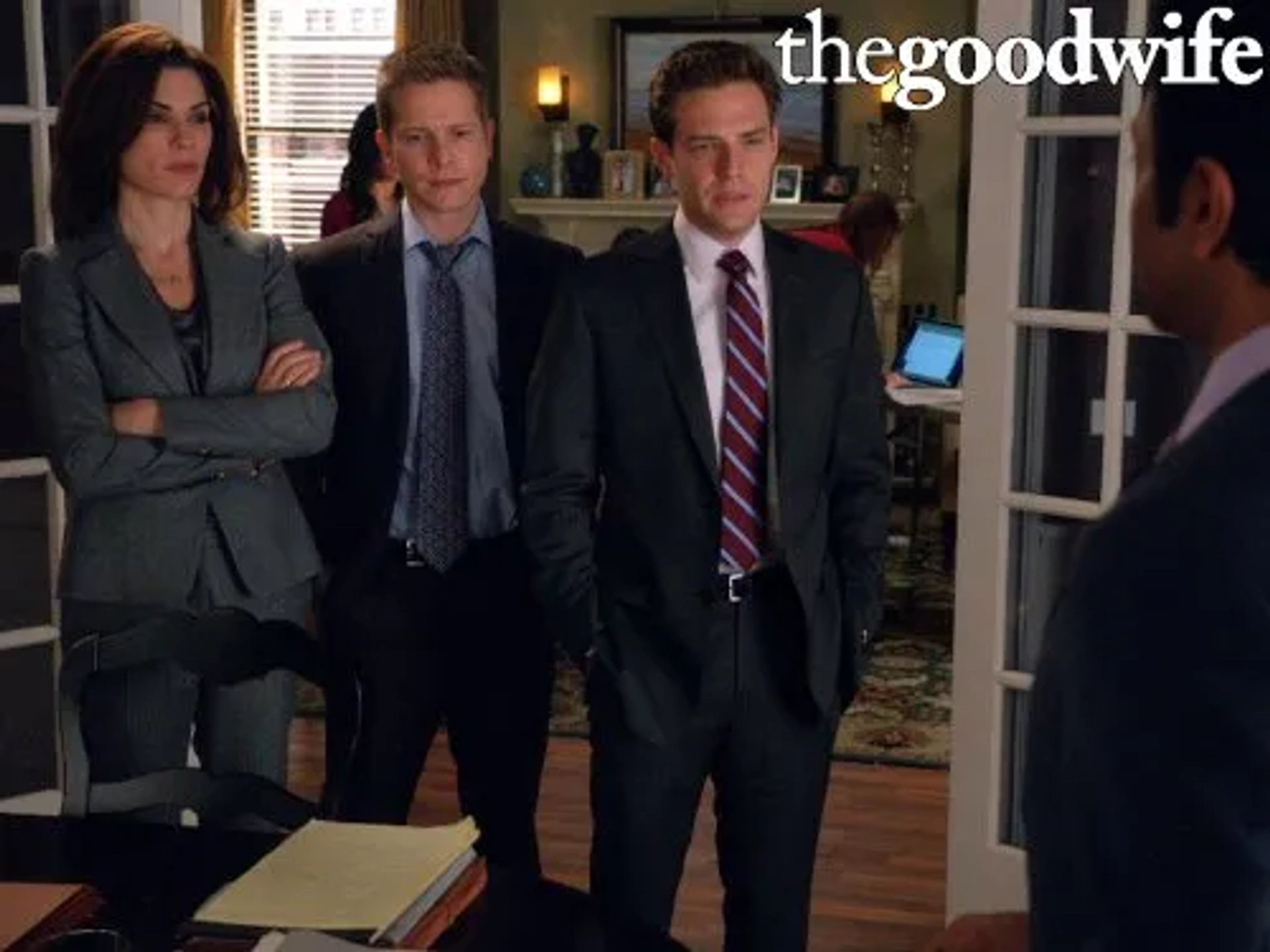 Julianna Margulies, Matt Czuchry, and Ben Rappaport in The Good Wife (2009)