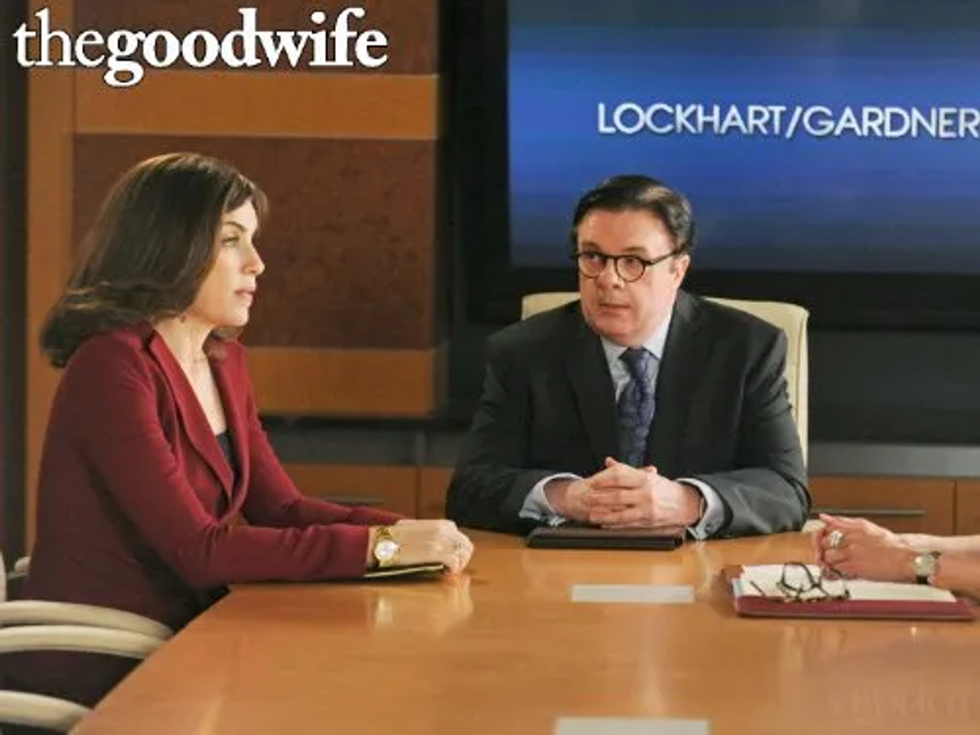 Julianna Margulies and Nathan Lane in The Good Wife (2009)