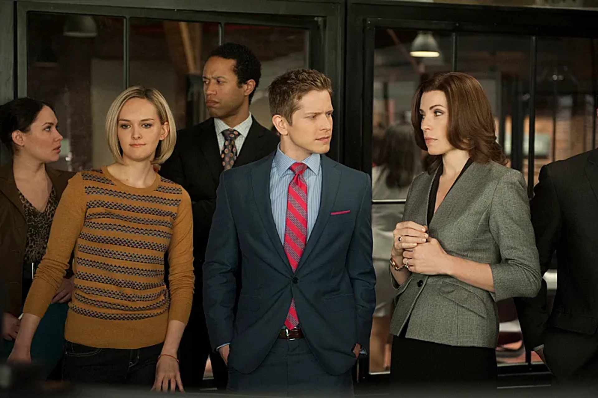 Julianna Margulies, Matt Czuchry, and Jess Weixler in The Good Wife (2009)