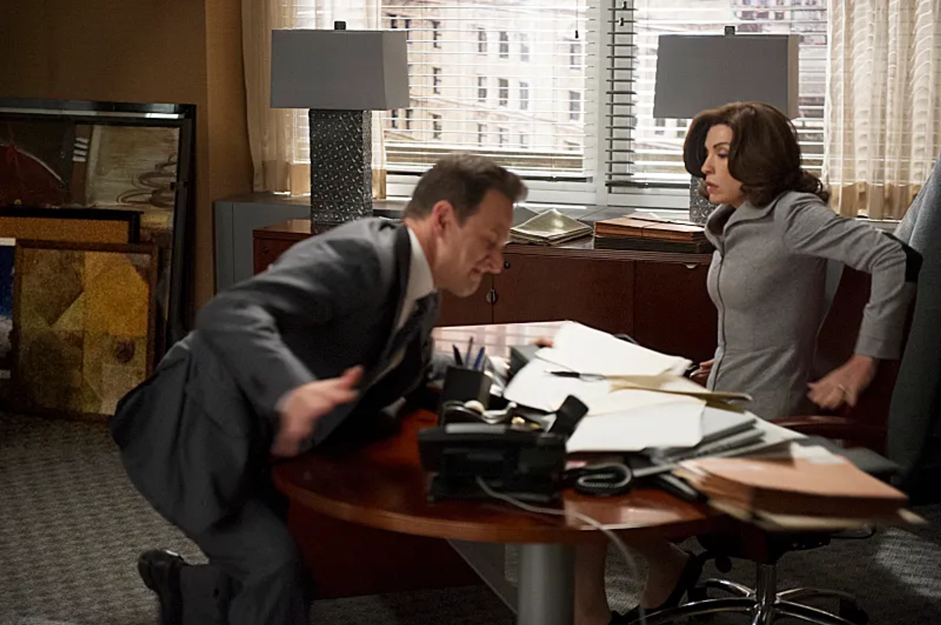 Julianna Margulies and Josh Charles in The Good Wife (2009)