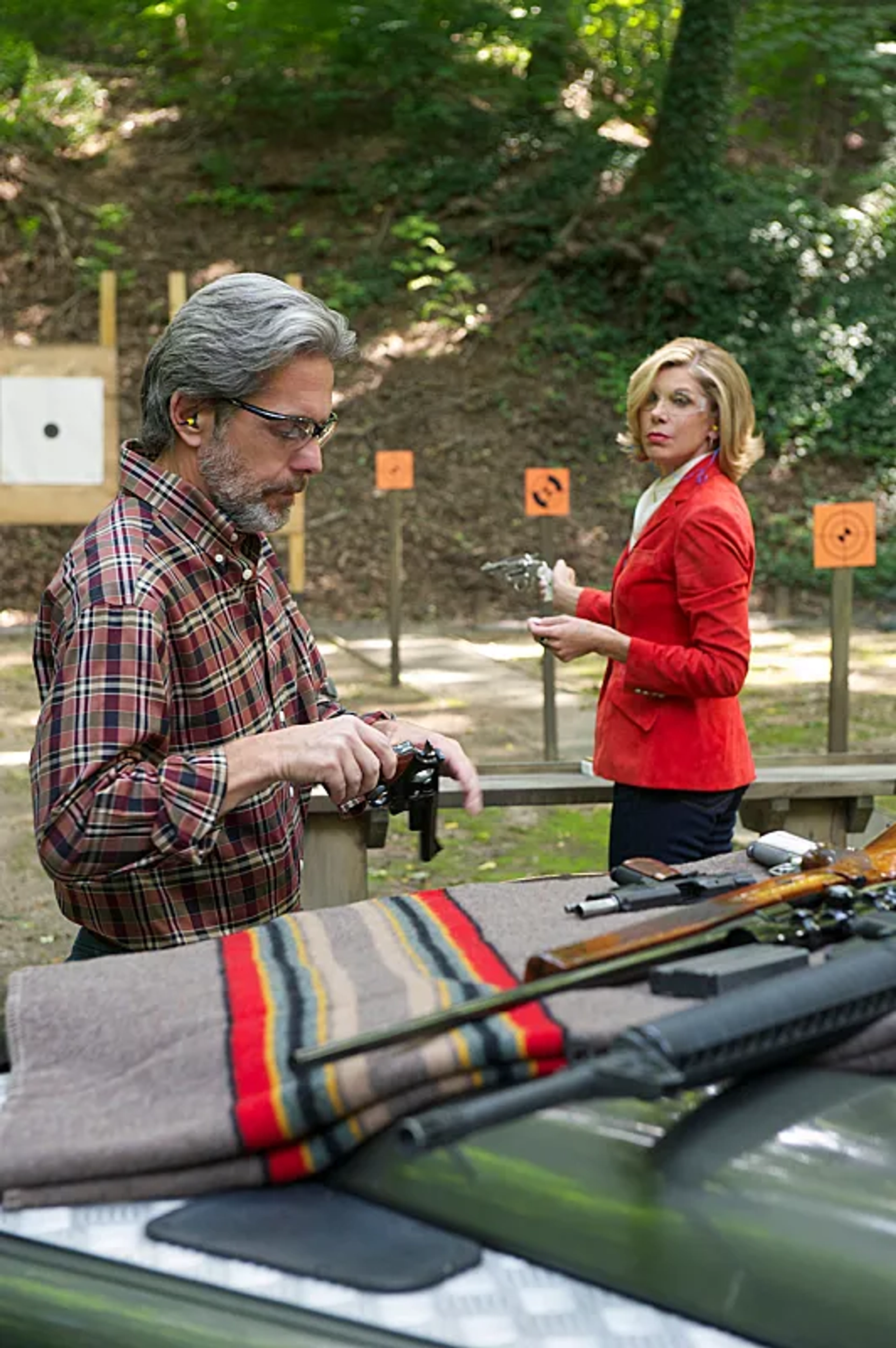 Christine Baranski and Gary Cole in The Good Wife (2009)