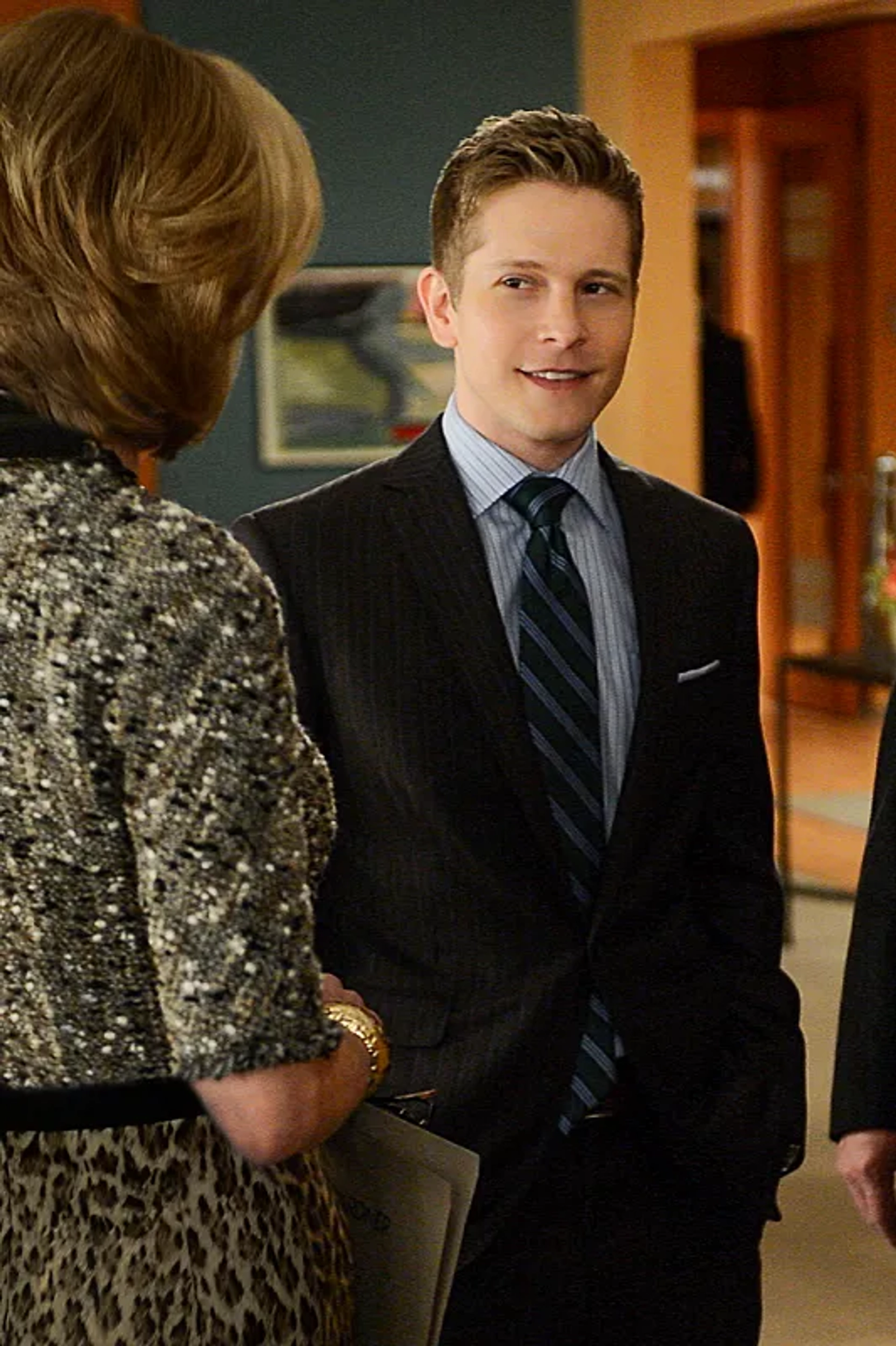 Christine Baranski, Matt Czuchry, and David Giesbrecht in The Good Wife (2009)