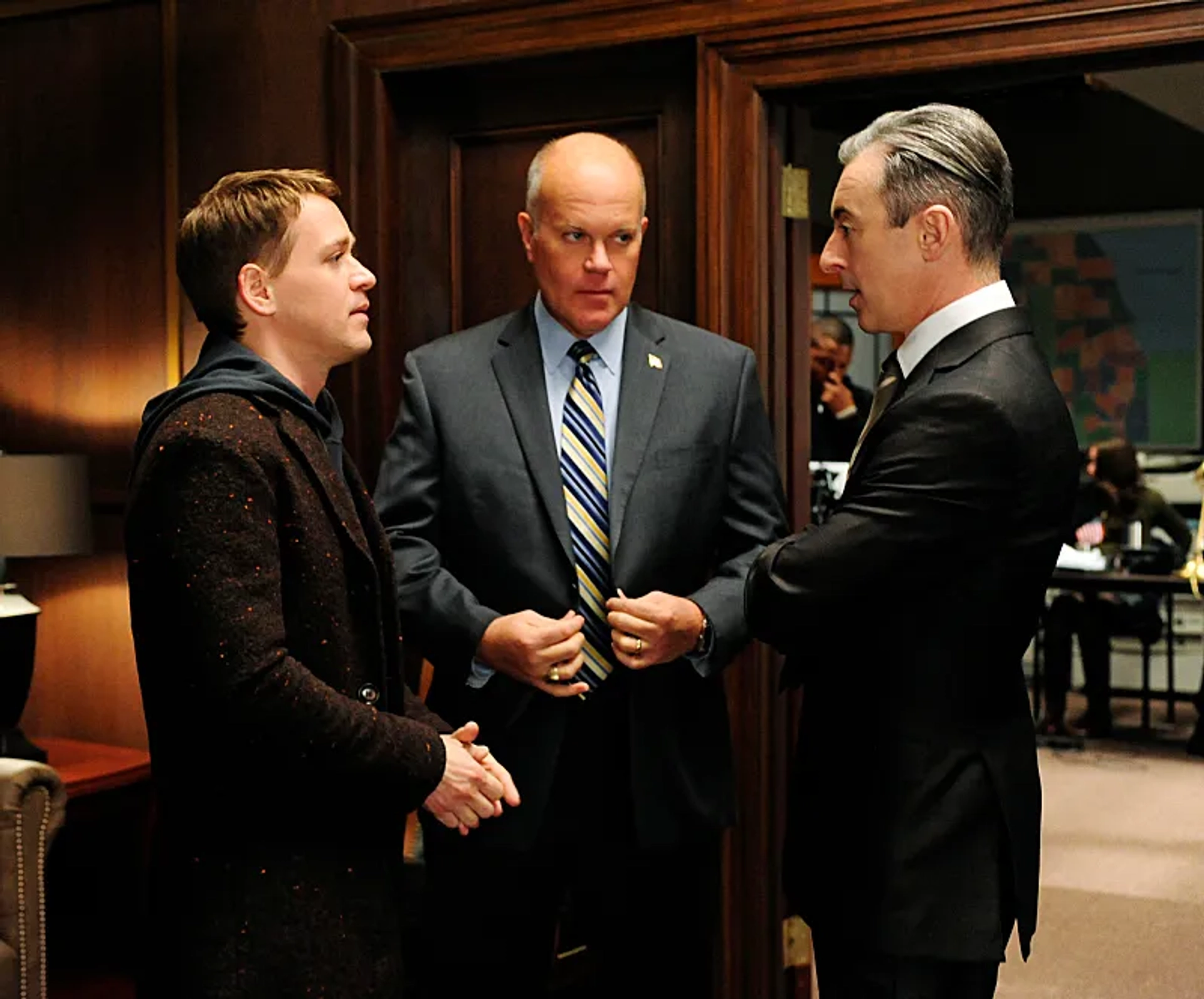 Alan Cumming, Mike Pniewski, and T.R. Knight in The Good Wife (2009)