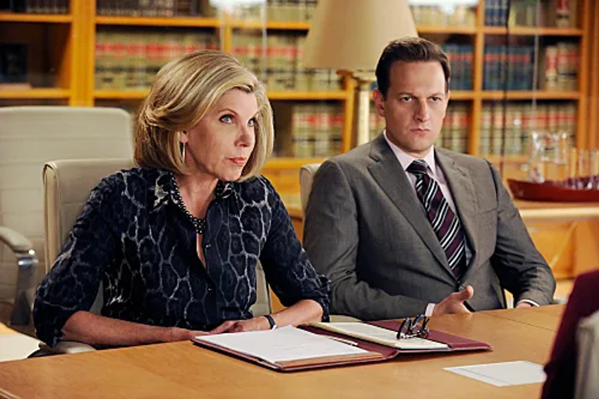 Josh Charles and Christine Baranski in The Good Wife (2009)