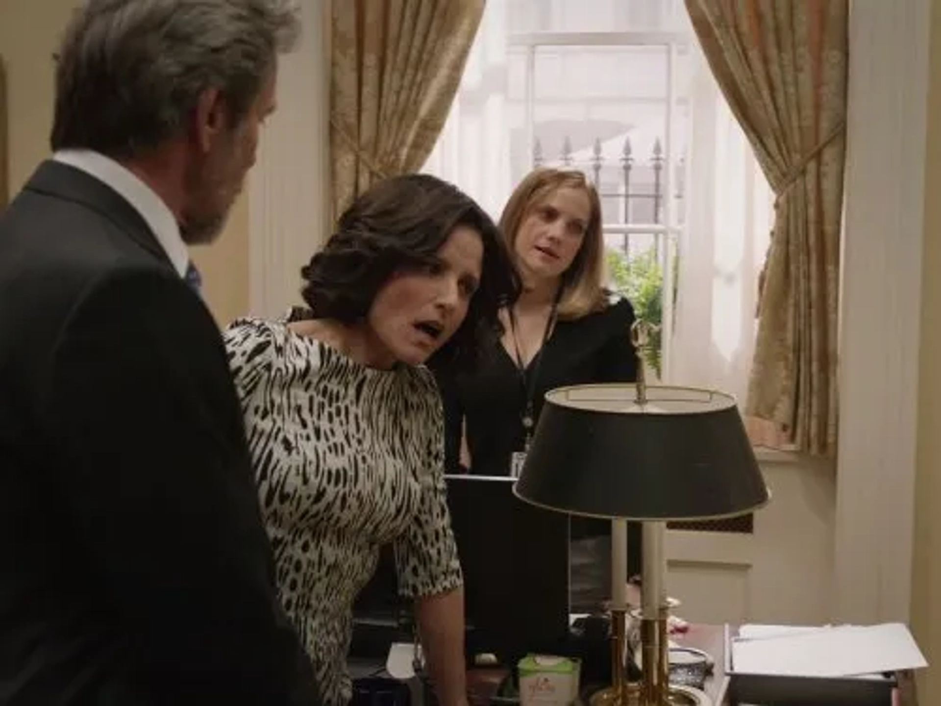 Julia Louis-Dreyfus, Anna Chlumsky, and Reid Scott in Veep (2012)