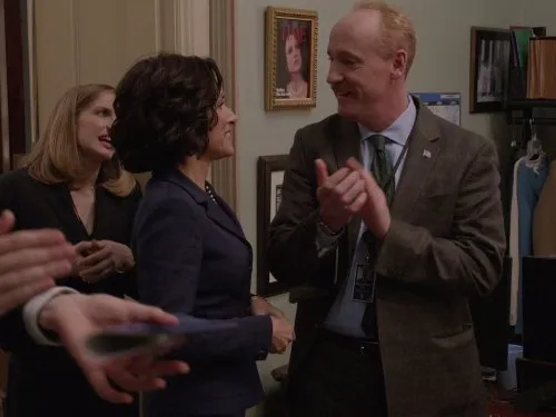 Julia Louis-Dreyfus, Anna Chlumsky, and Matt Walsh in Veep (2012)