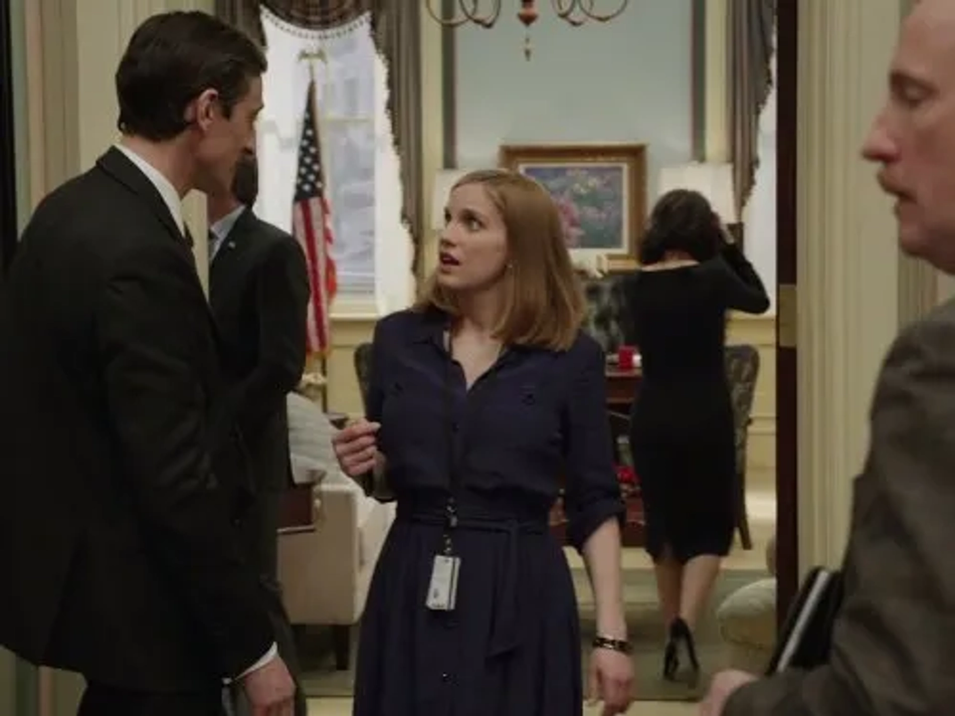 Anna Chlumsky, David Pasquesi, and Matt Walsh in Veep (2012)