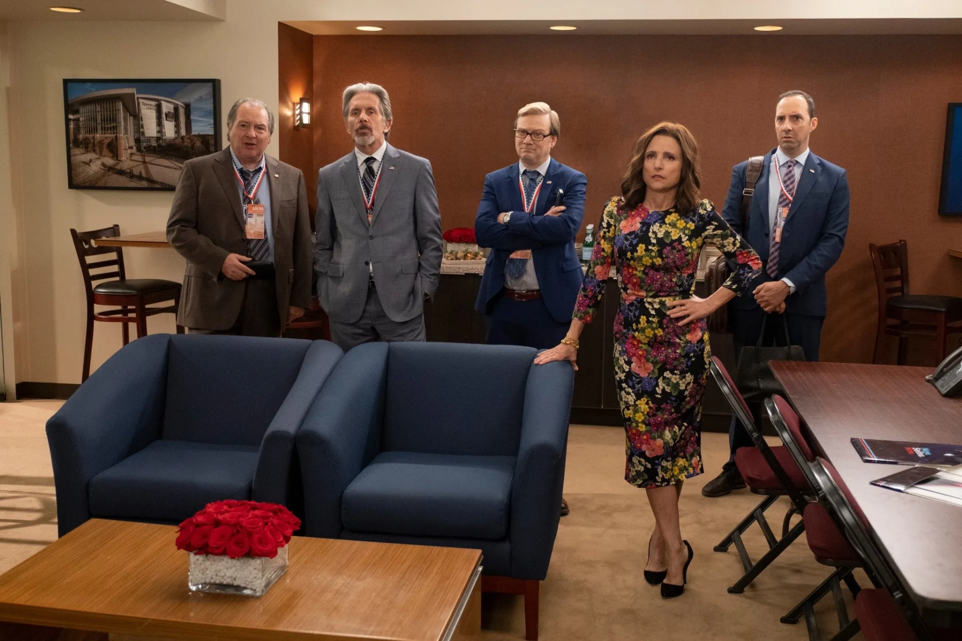 Julia Louis-Dreyfus, Gary Cole, Andy Daly, Kevin Dunn, and Tony Hale in Veep (2012)