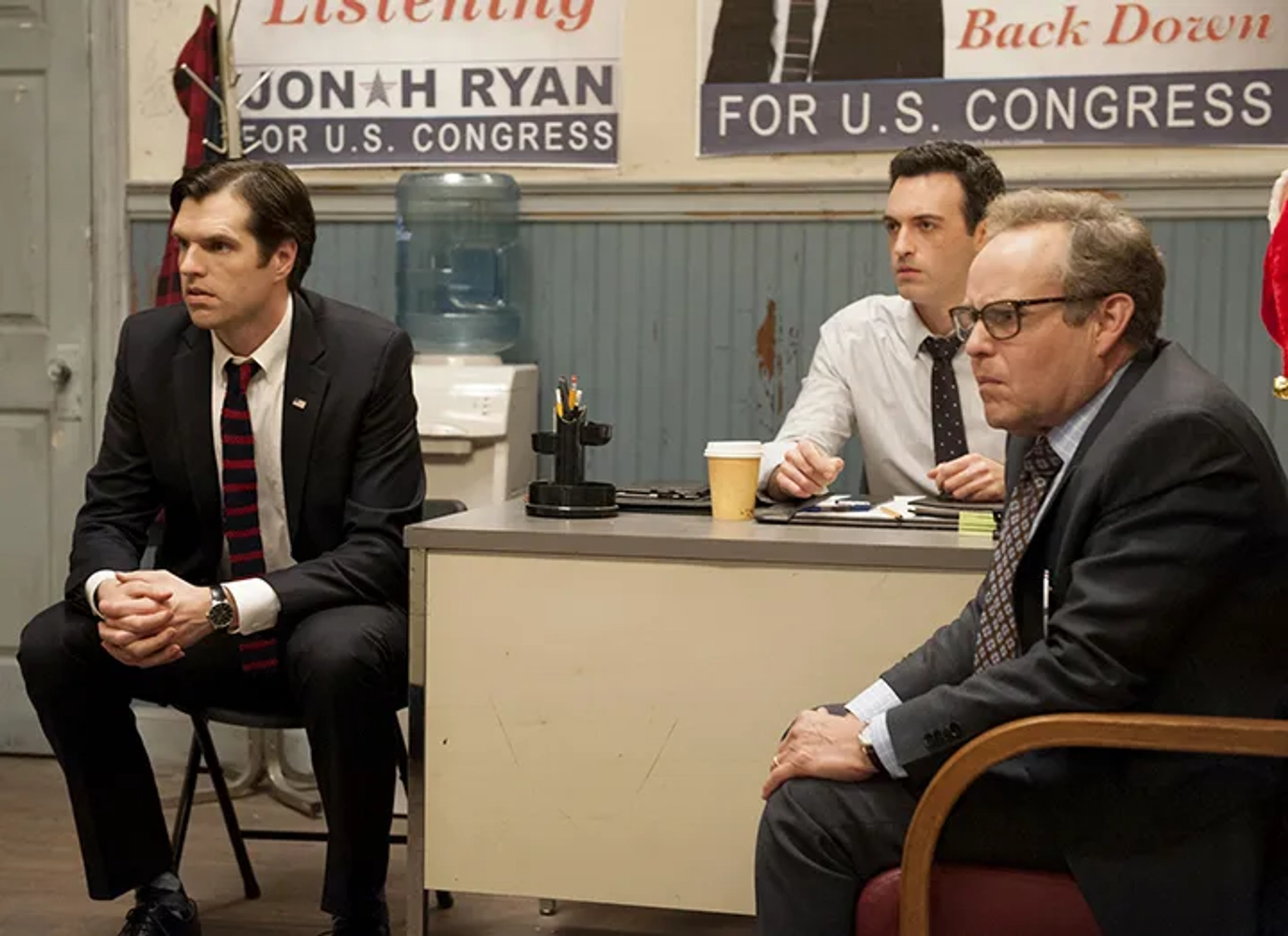 Peter MacNicol, Reid Scott, and Timothy Simons in Veep (2012)