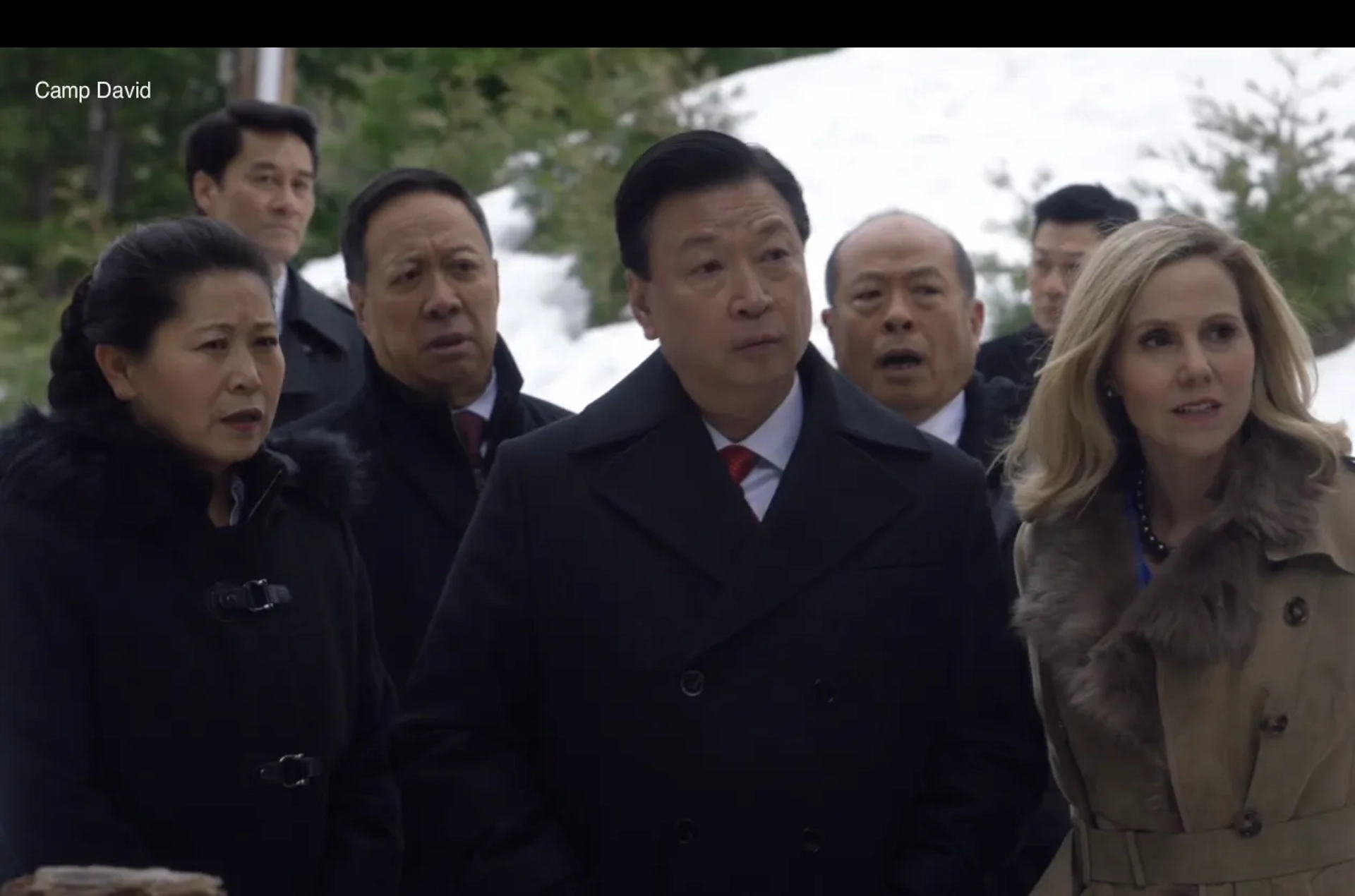 Tzi Ma, Raymond Ma, Sally Phillips, Lee Chen, and Tony Lam in Veep (2012)