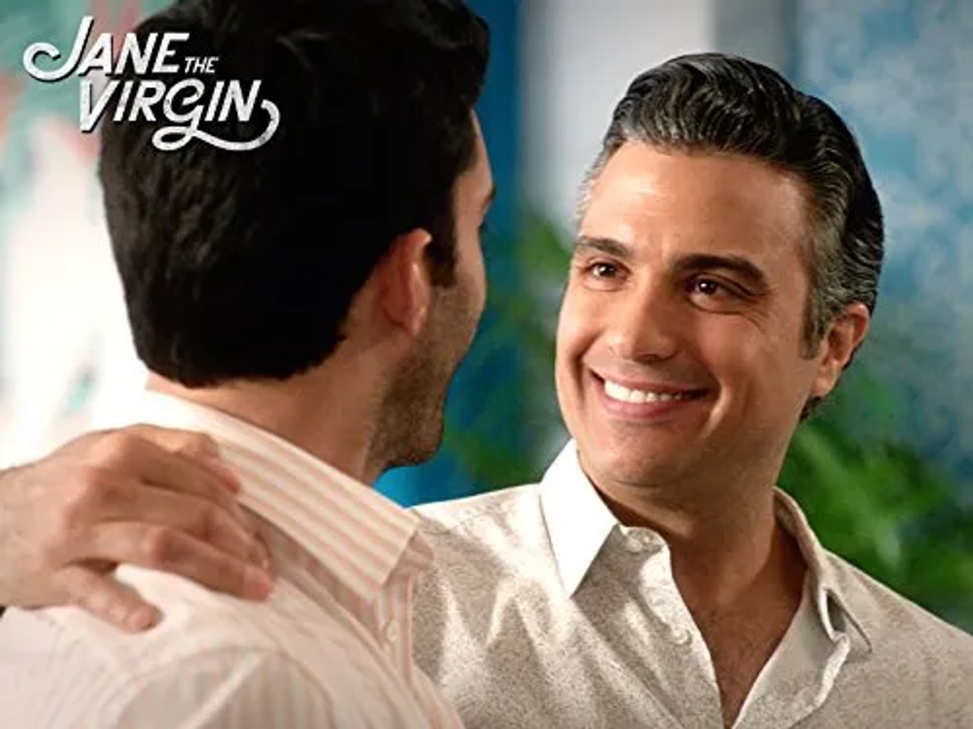 Jaime Camil and Justin Baldoni in Jane the Virgin (2014)