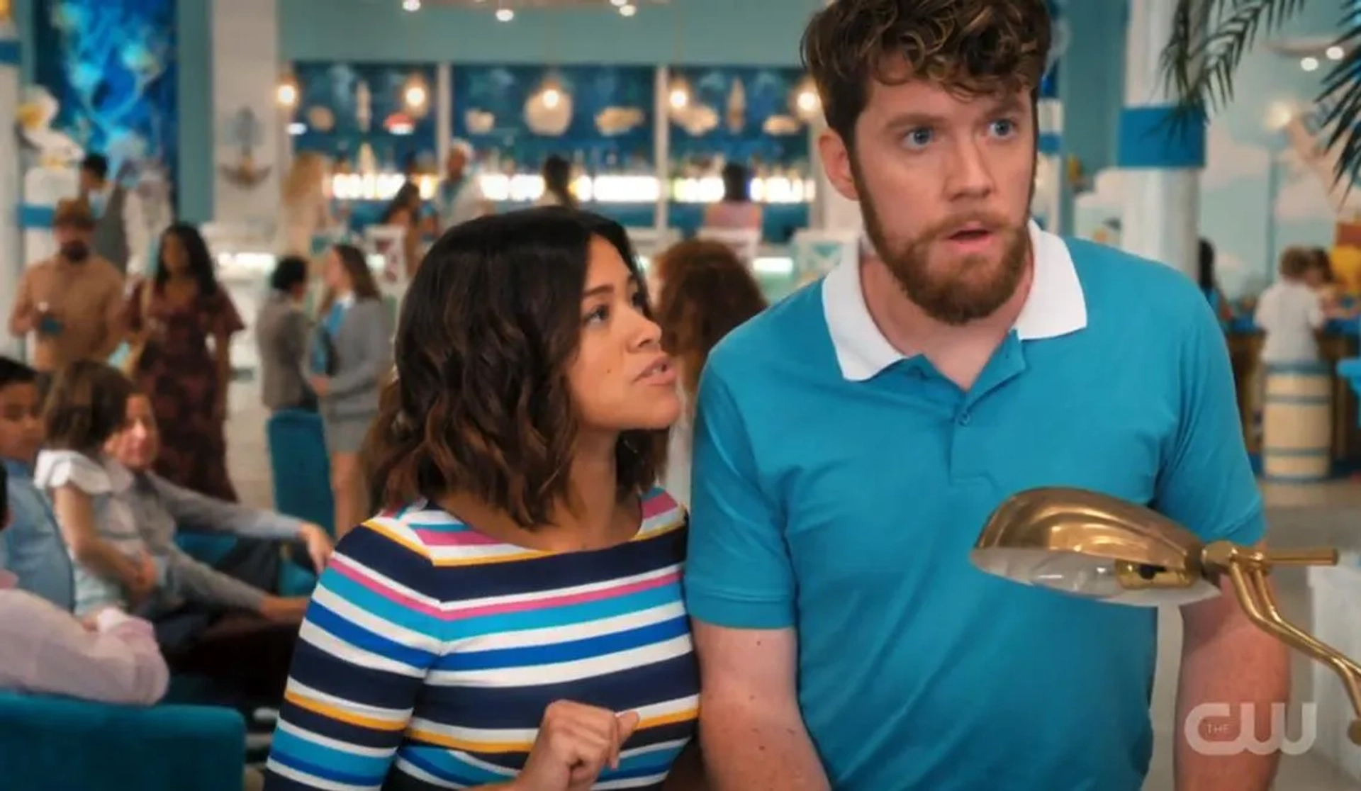 Gina Rodriguez and Craig Lee Thomas in Jane the Virgin (2014)