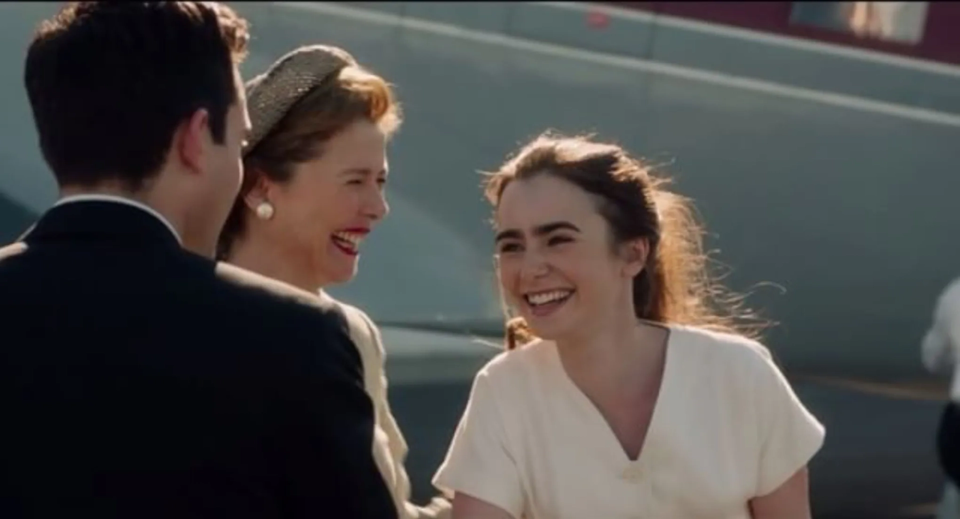 Annette Bening, Alden Ehrenreich, and Lily Collins in Rules Don't Apply (2016)