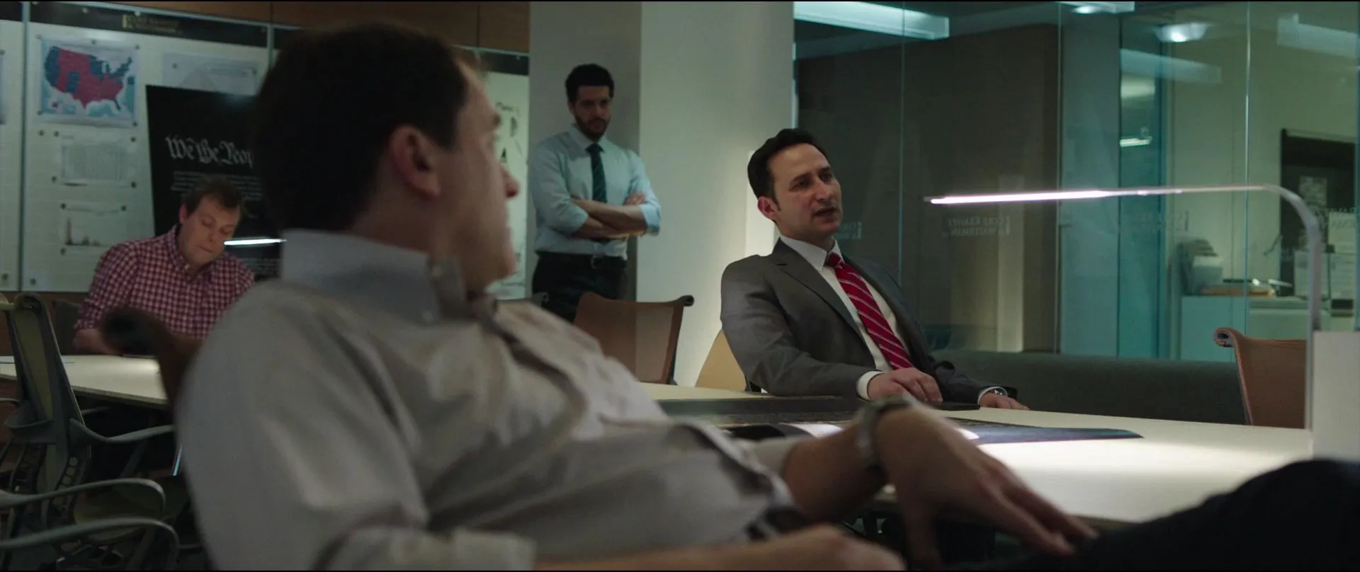 Raoul Bhaneja, Michael Stuhlbarg, and Zach Smadu in Miss Sloane (2016)