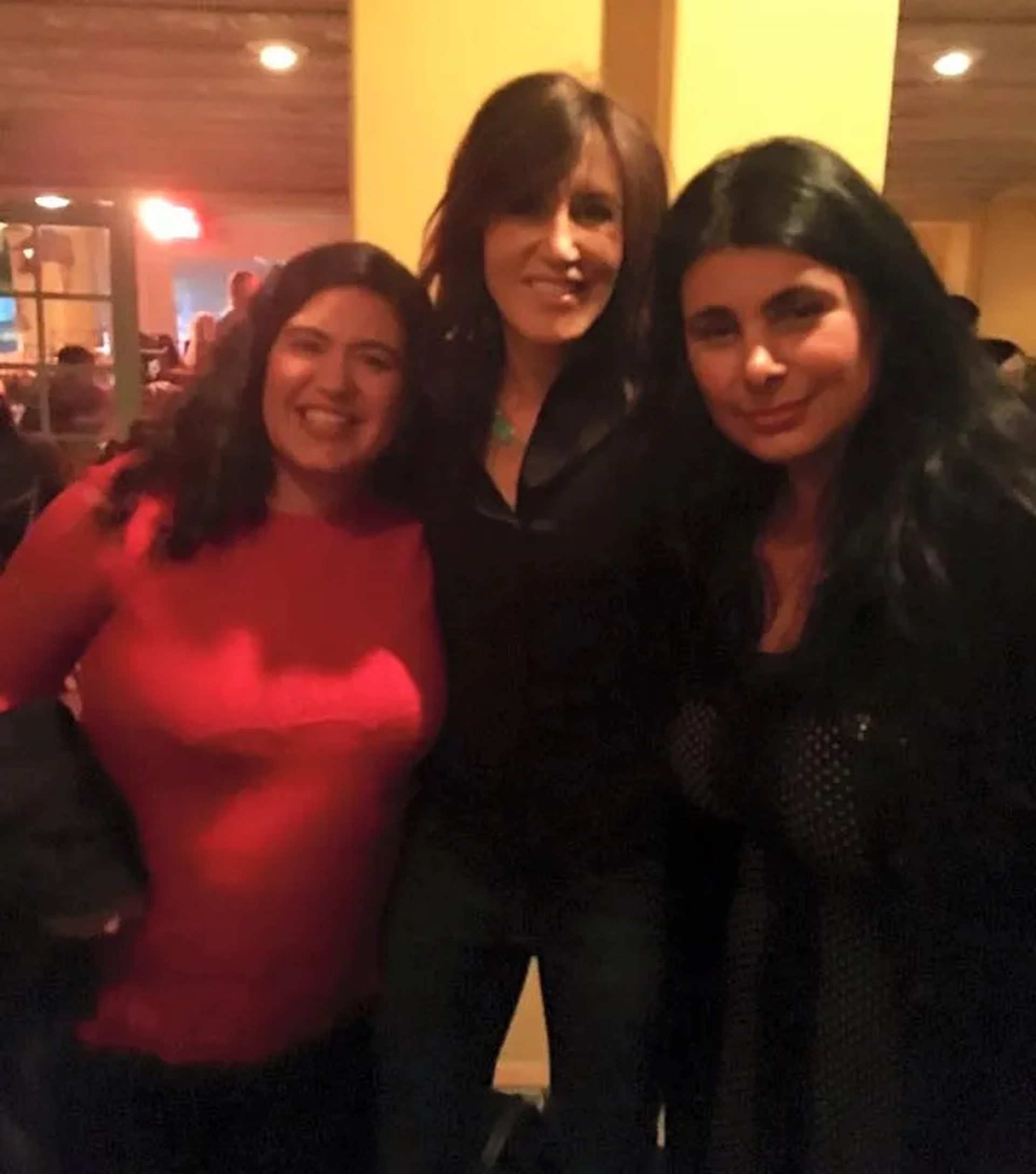 Becki Dennis with Felicity Huffman and Maggie Parto at a screening of "American Crime"