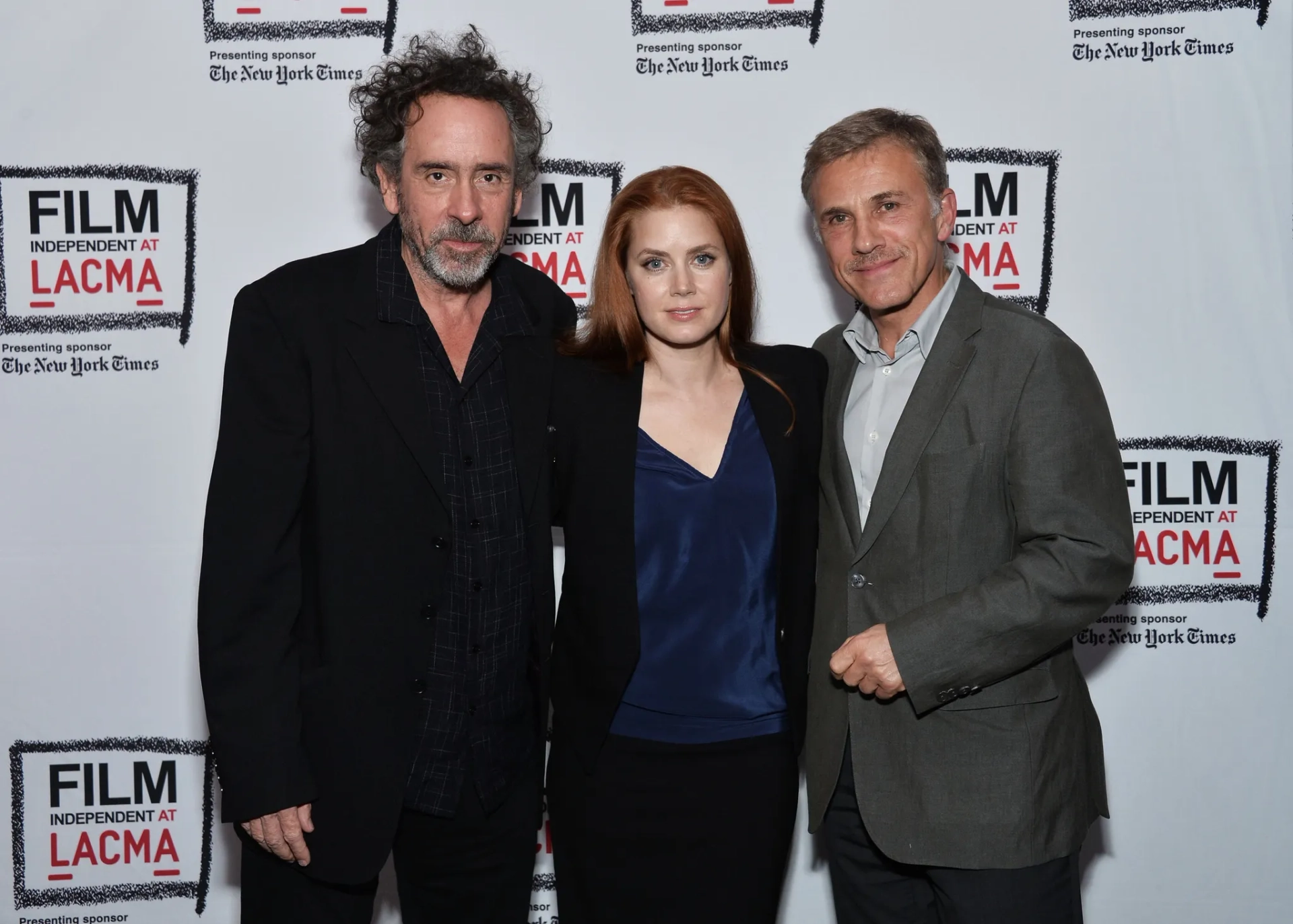 Tim Burton, Amy Adams, and Christoph Waltz at an event for Big Eyes (2014)