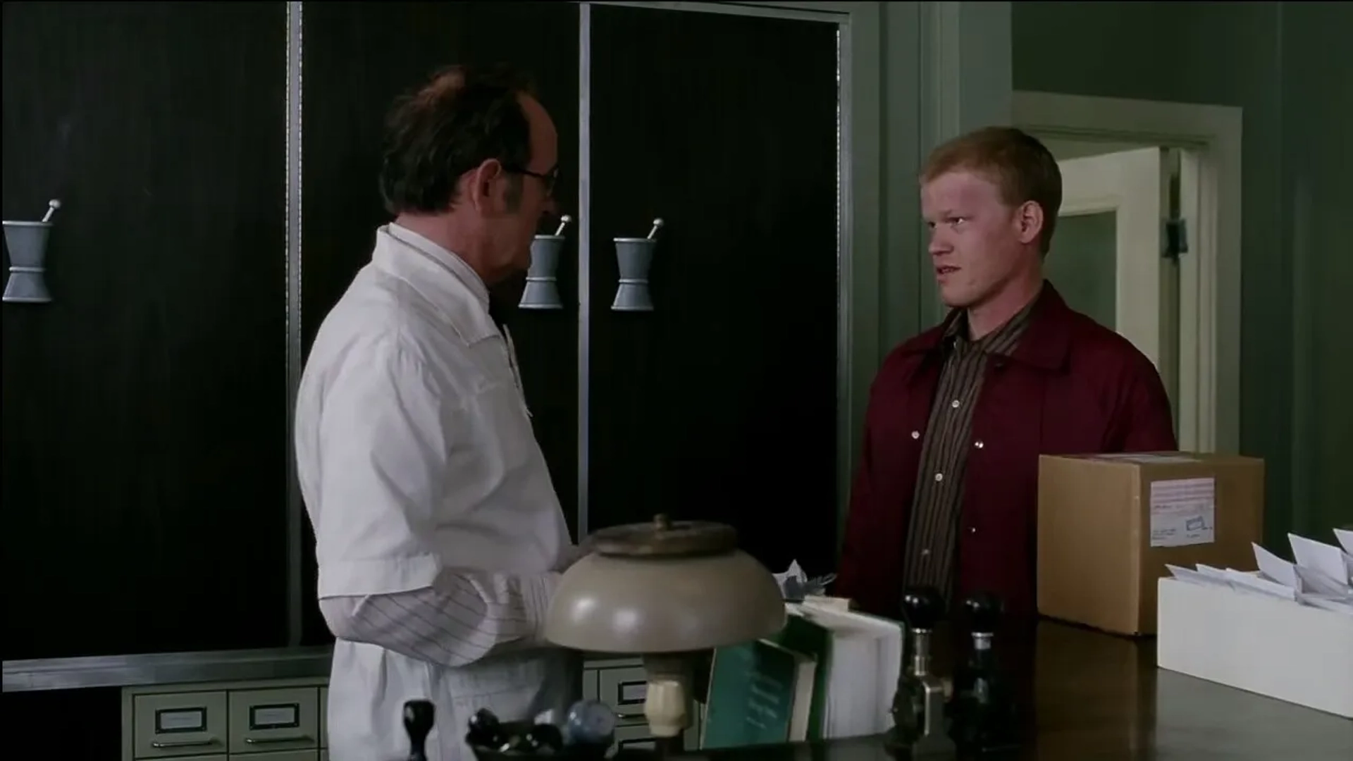 Richard Jenkins and Jesse Plemons in Olive Kitteridge (2014)