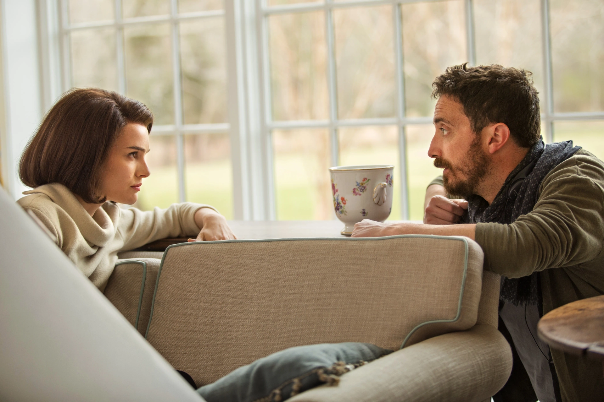 Natalie Portman and Pablo Larraín in Jackie (2016)